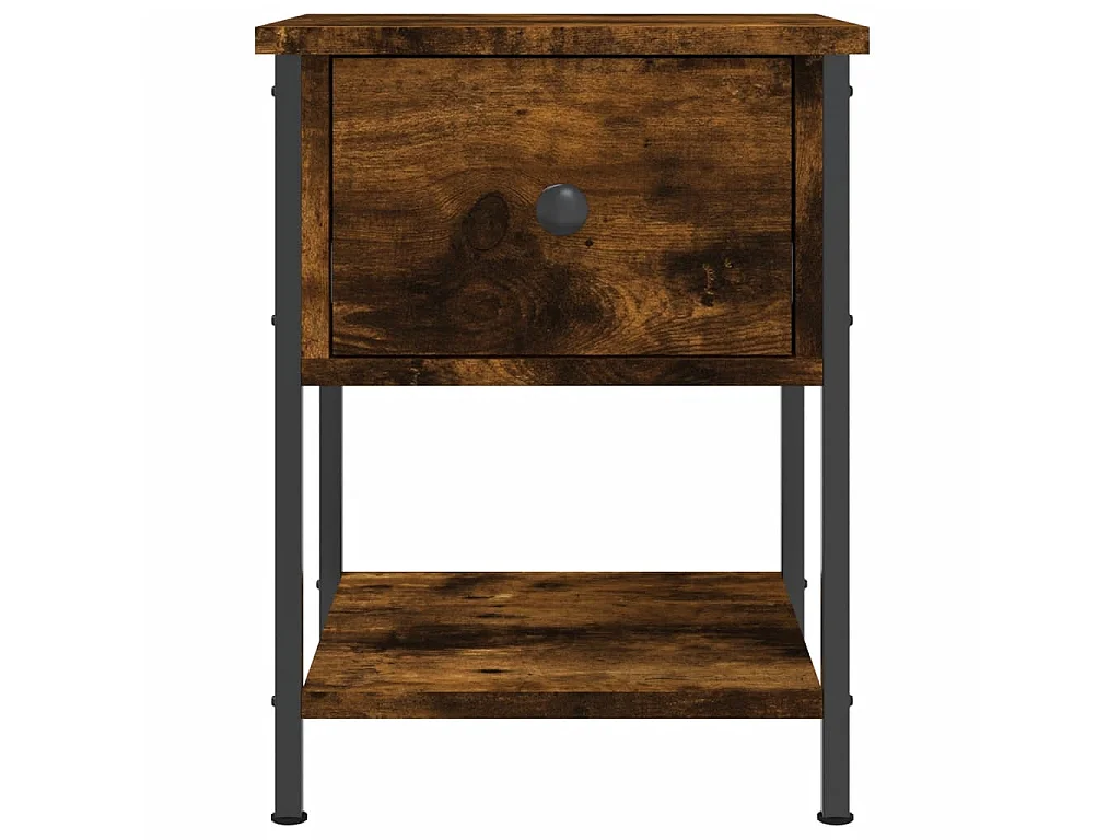 2er-Set Nachttische Nachtschrank Räuchereiche 34x35,5x45 cm Holzwerkstoff -RN32749