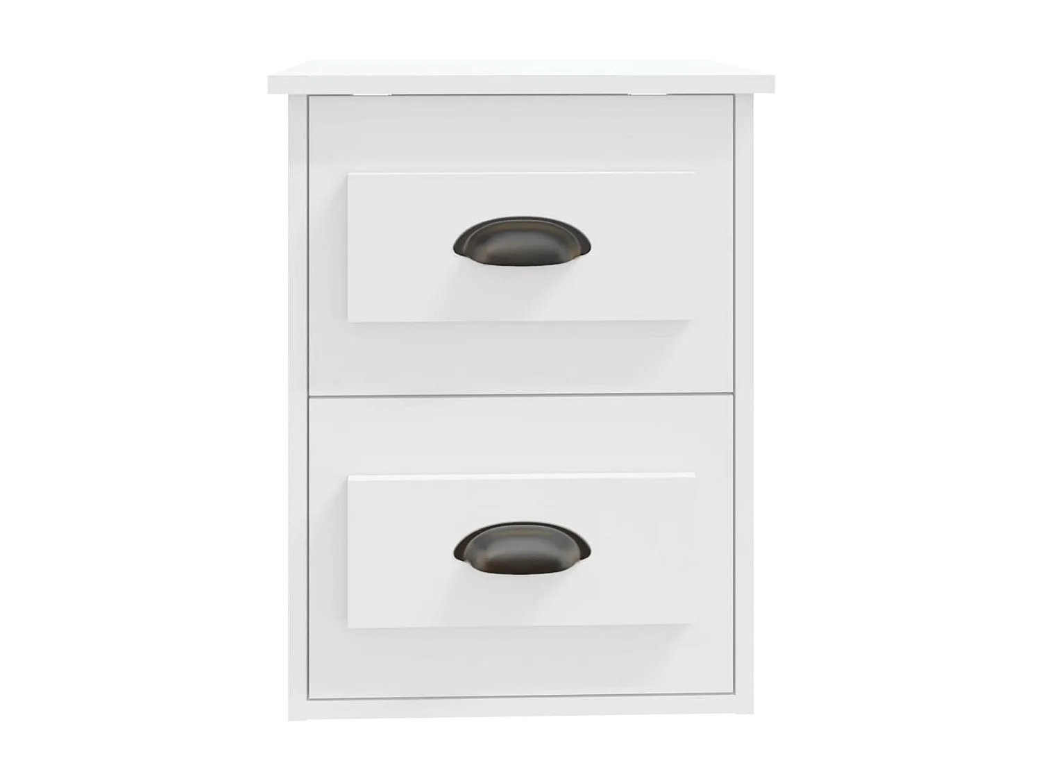 Wand-Nachttisch Nachtschrank Weiß 41,5x36x53 cm -RN73858