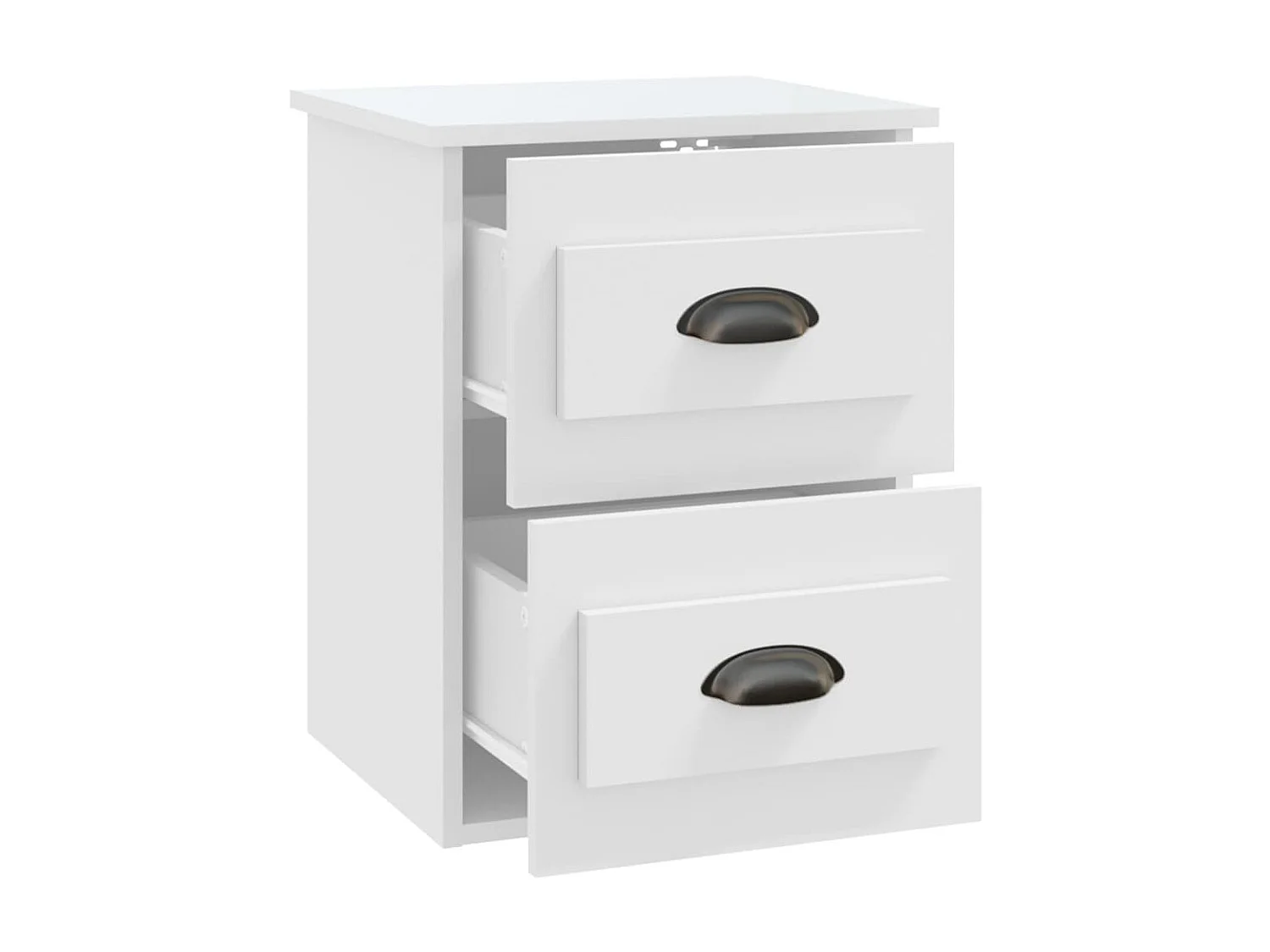 Wand-Nachttisch Nachtschrank Weiß 41,5x36x53 cm -RN73858