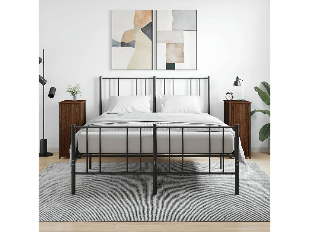 2er-Set Nachttische Nachtschrank Braun Eichen-Optik 32x42x80 cm Holzwerkstoff -RN39471