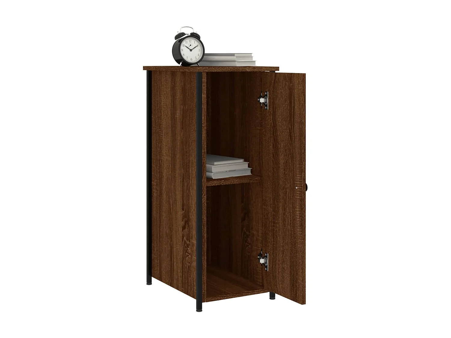 2er-Set Nachttische Nachtschrank Braun Eichen-Optik 32x42x80 cm Holzwerkstoff -RN39471