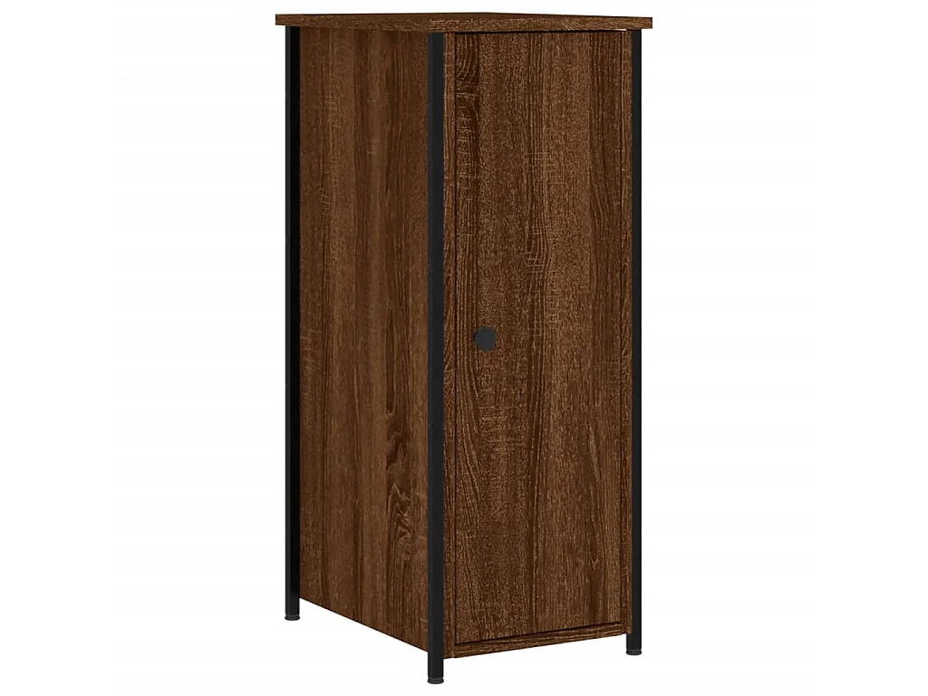 2er-Set Nachttische Nachtschrank Braun Eichen-Optik 32x42x80 cm Holzwerkstoff -RN39471