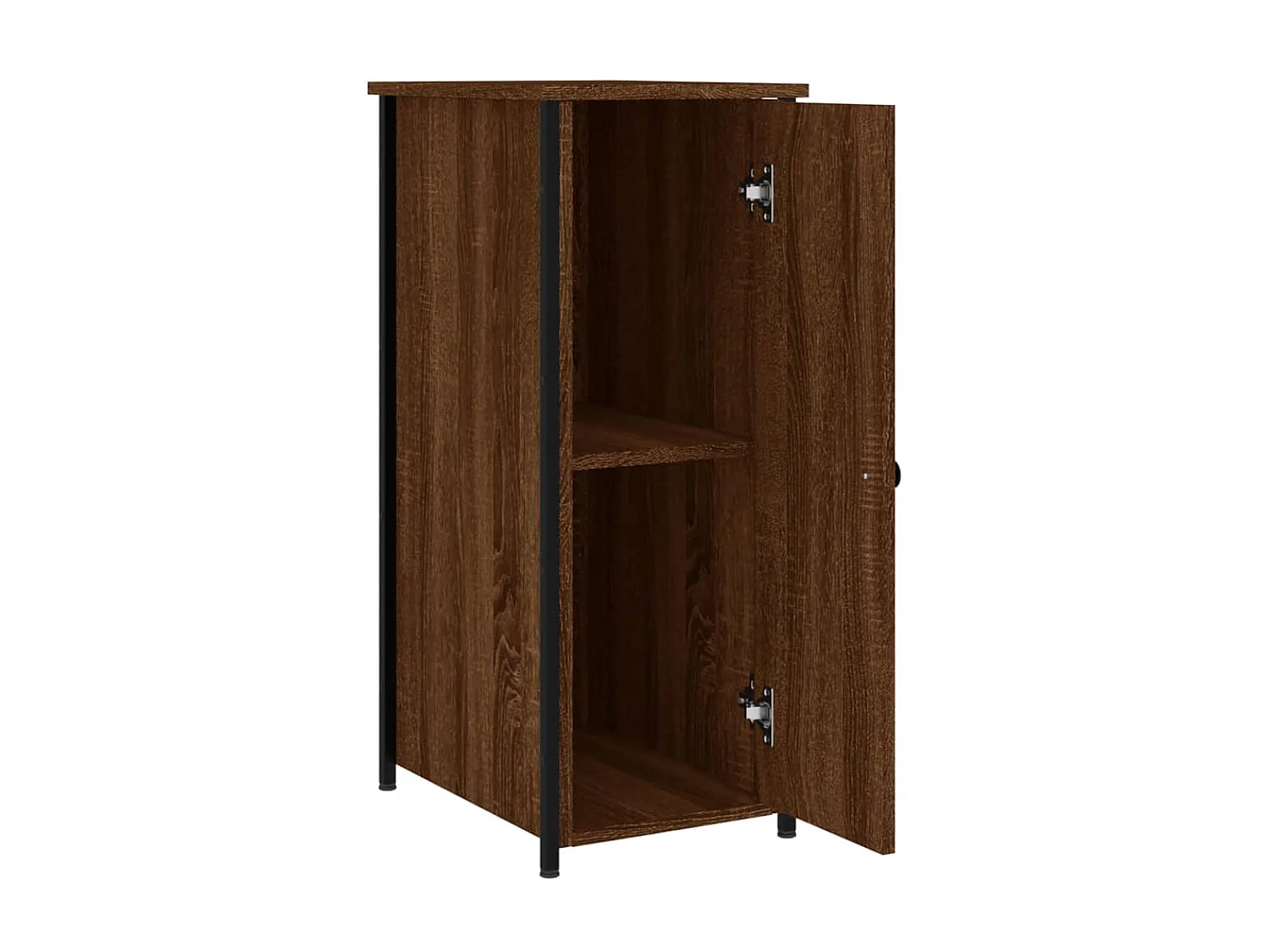 2er-Set Nachttische Nachtschrank Braun Eichen-Optik 32x42x80 cm Holzwerkstoff -RN39471