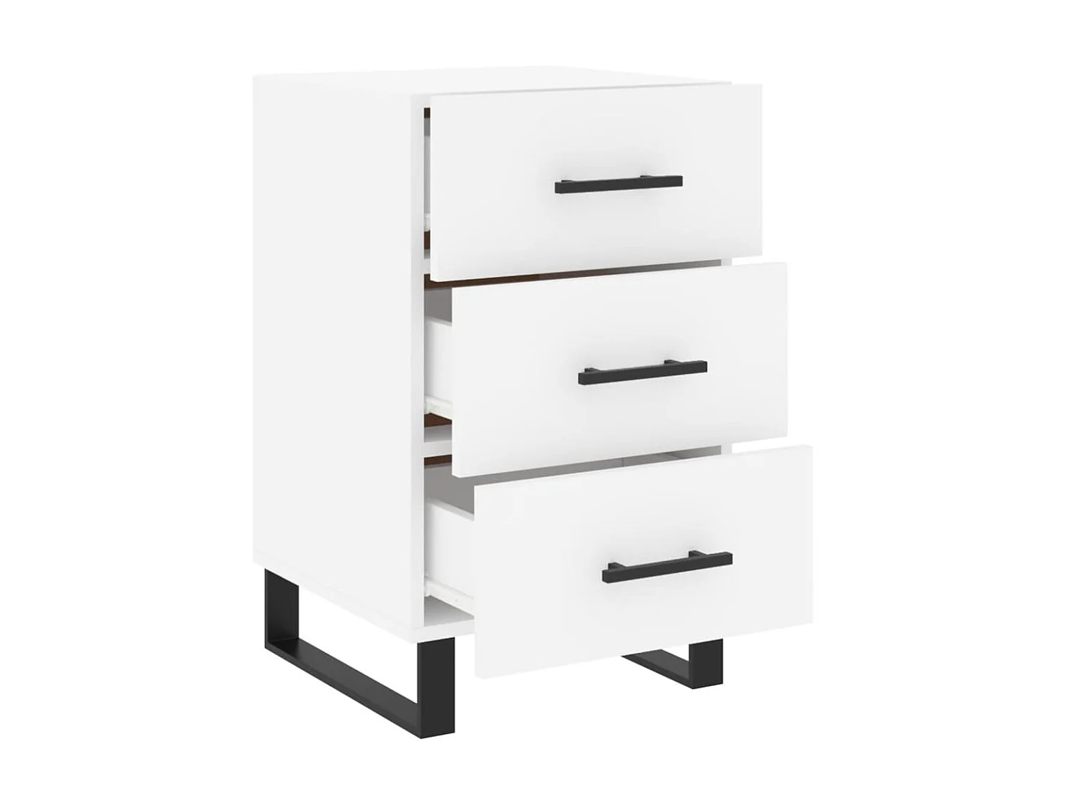 Nachttisch Nachtschrank Weiß 40x40x66 cm Holzwerkstoff -RN14928