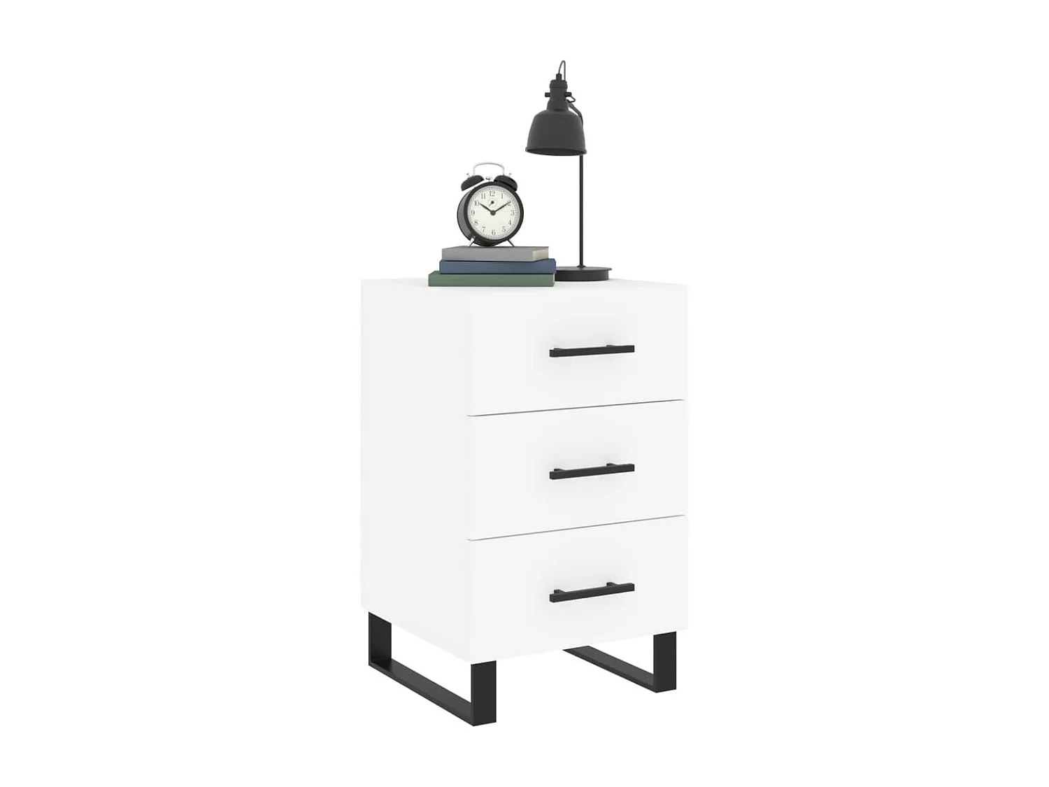 Nachttisch Nachtschrank Weiß 40x40x66 cm Holzwerkstoff -RN14928