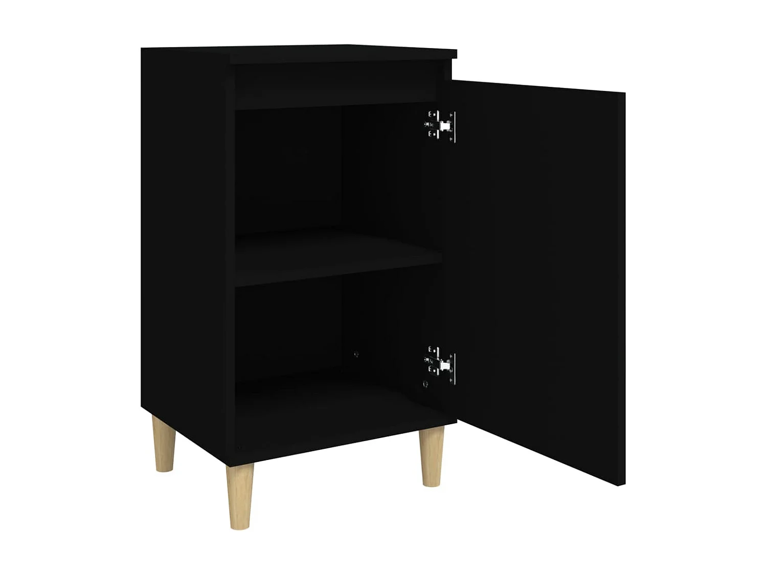 Nachttisch Nachtschrank Schwarz 40x35x70 cm Holzwerkstoff -RN26656