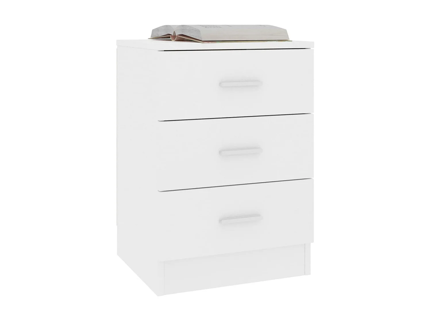 Nachttisch Nachtschrank Weiß 38x35x56 cm Holzwerkstoff -RN25599