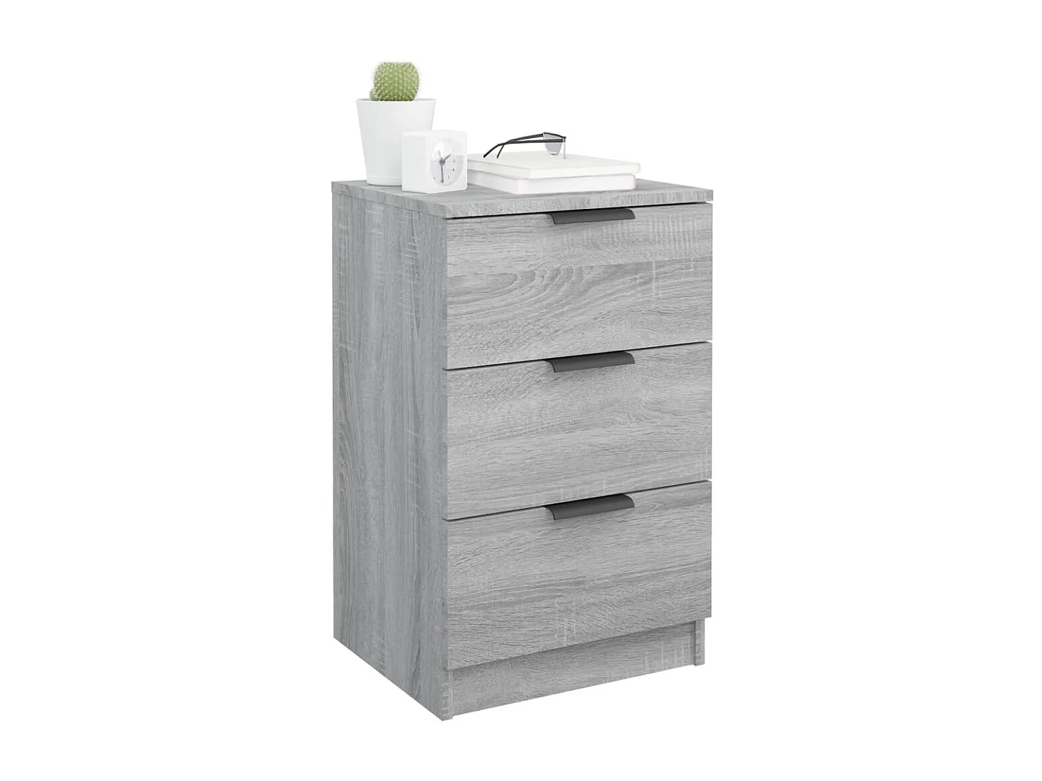 Nachttisch Grau Nachtschrank Sonoma 40x36x65 cm -RN97496