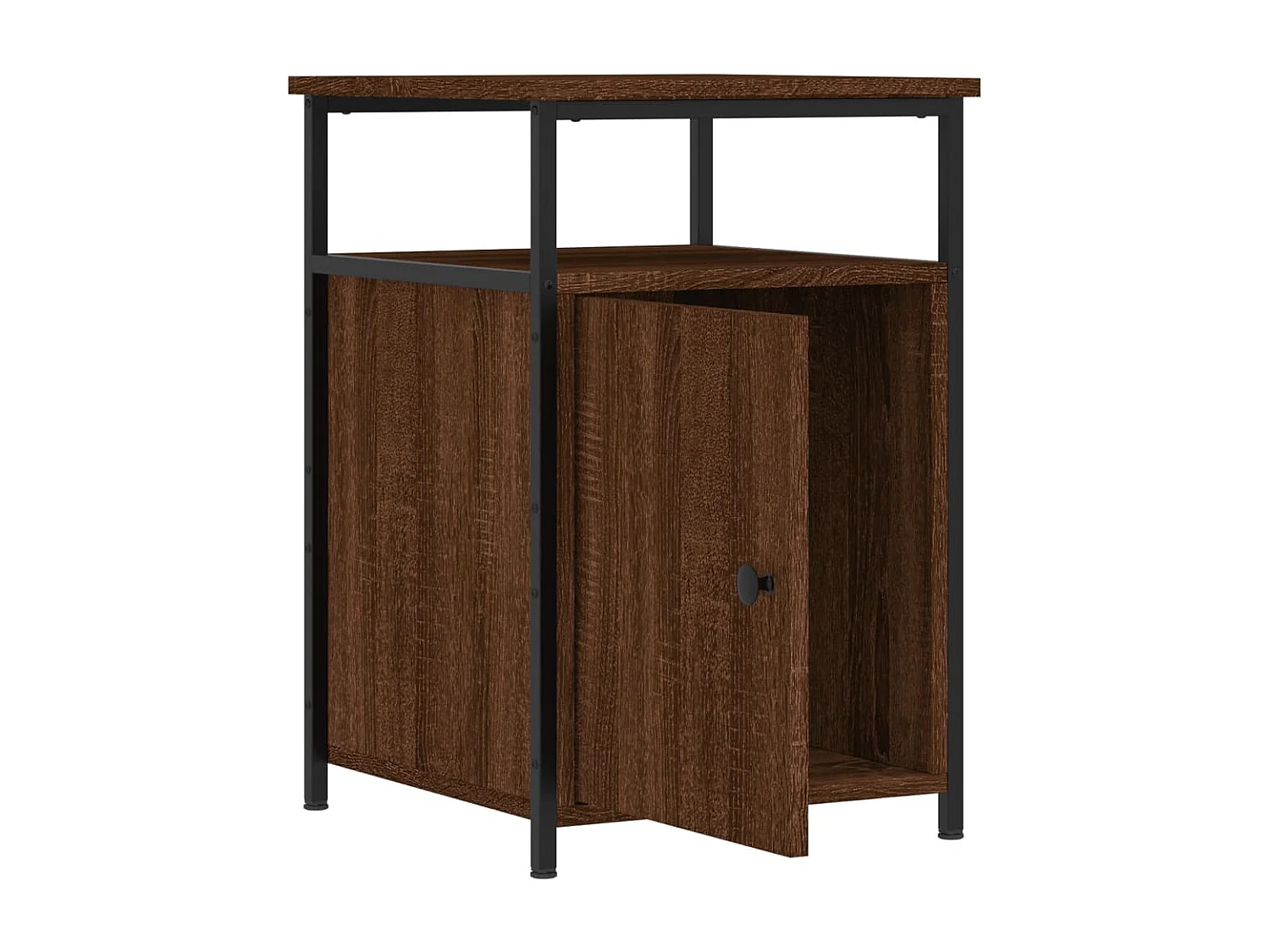 Nachttisch Nachtschrank Braun Eichen-Optik 40x42x60 cm Holzwerkstoff -RN19691