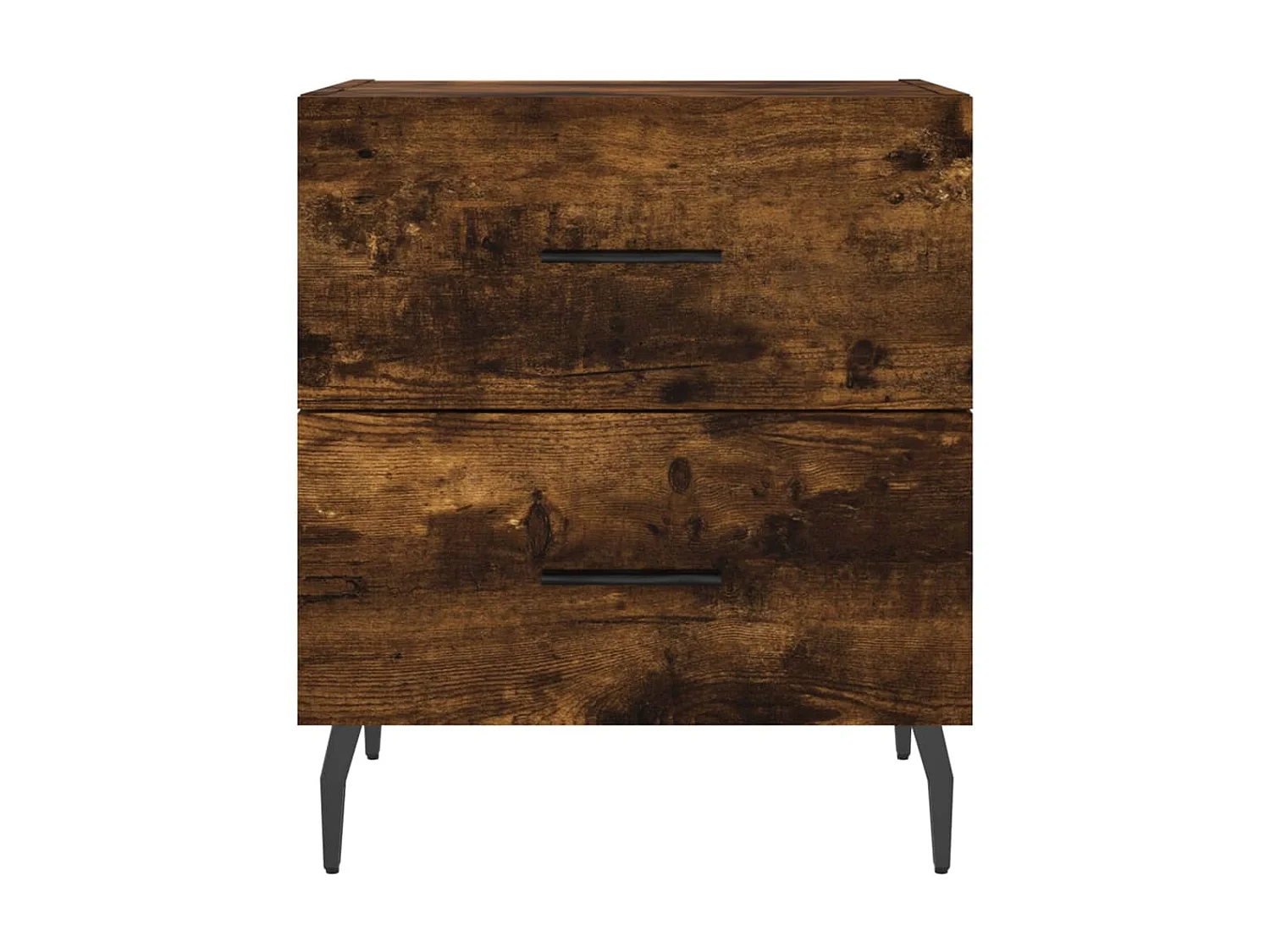 2er-Set Nachttische Nachtschrank Räuchereiche 40x35x47,5 cm Holzwerkstoff -RN63450