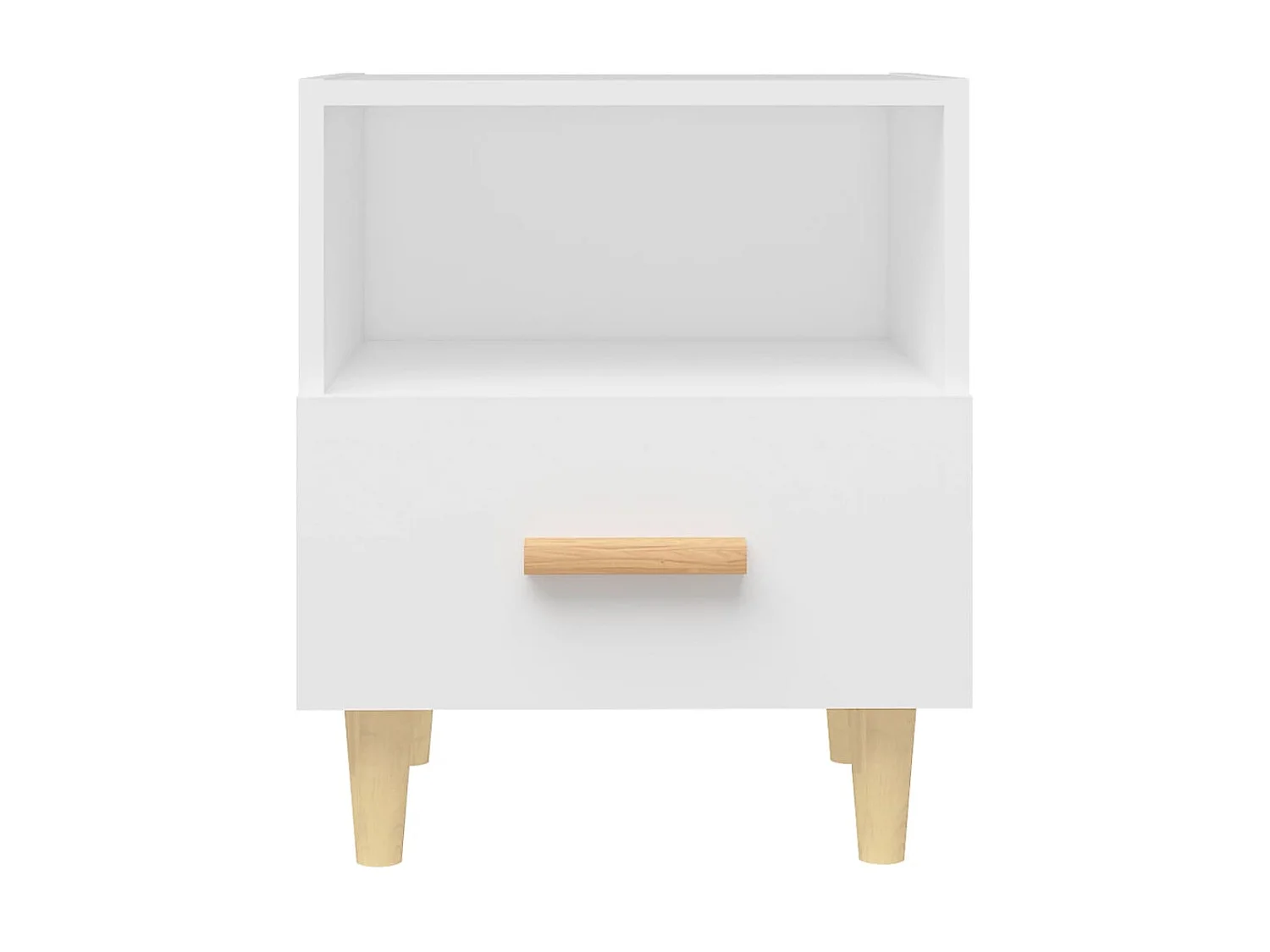 2er-Set Nachttische Nachtschrank Weiß 40x35x47 cm -RN43186