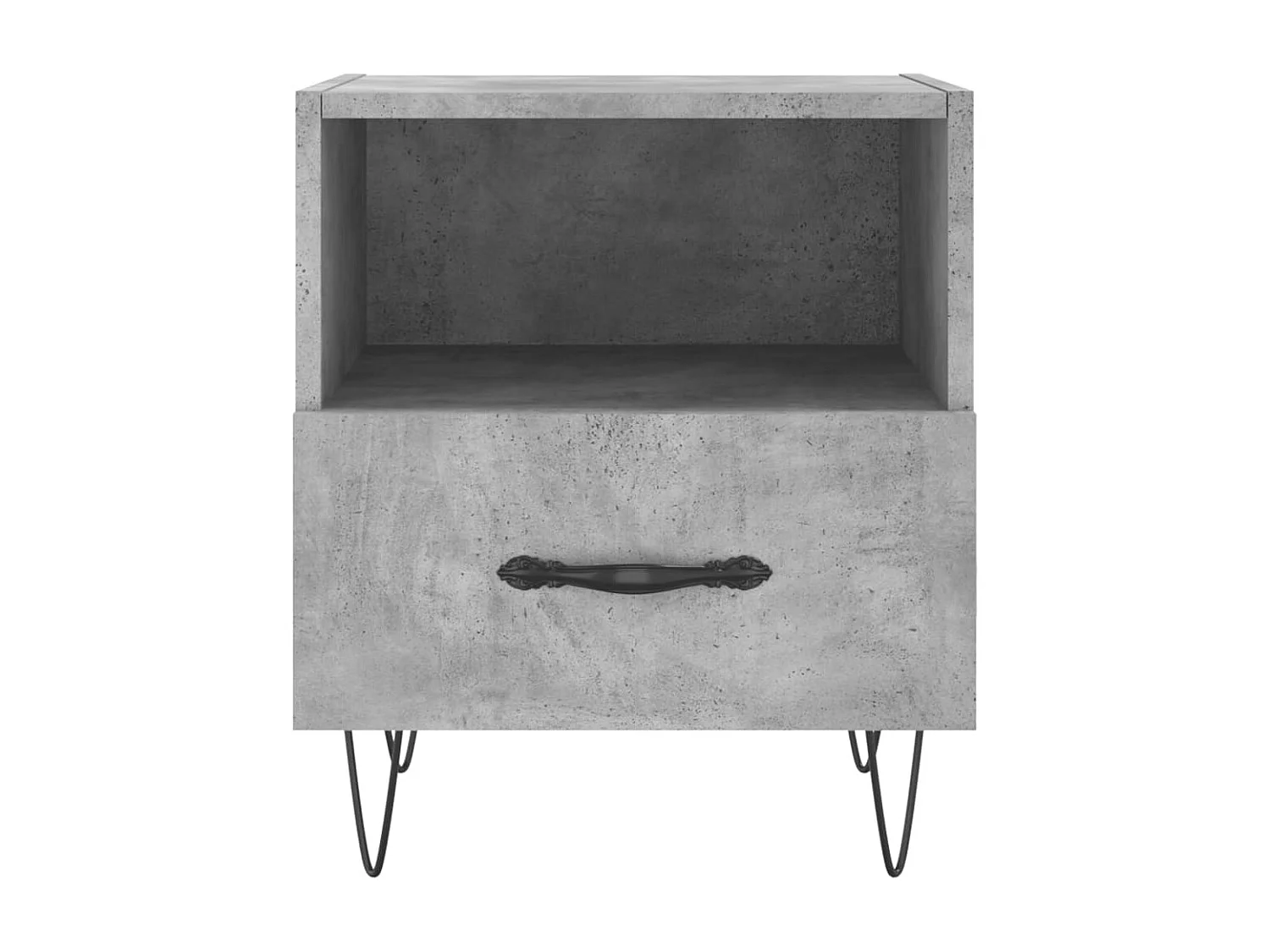 2er-Set Nachttische Nachtschrank Betongrau 40x35x47,5 cm Holzwerkstoff -RN79416