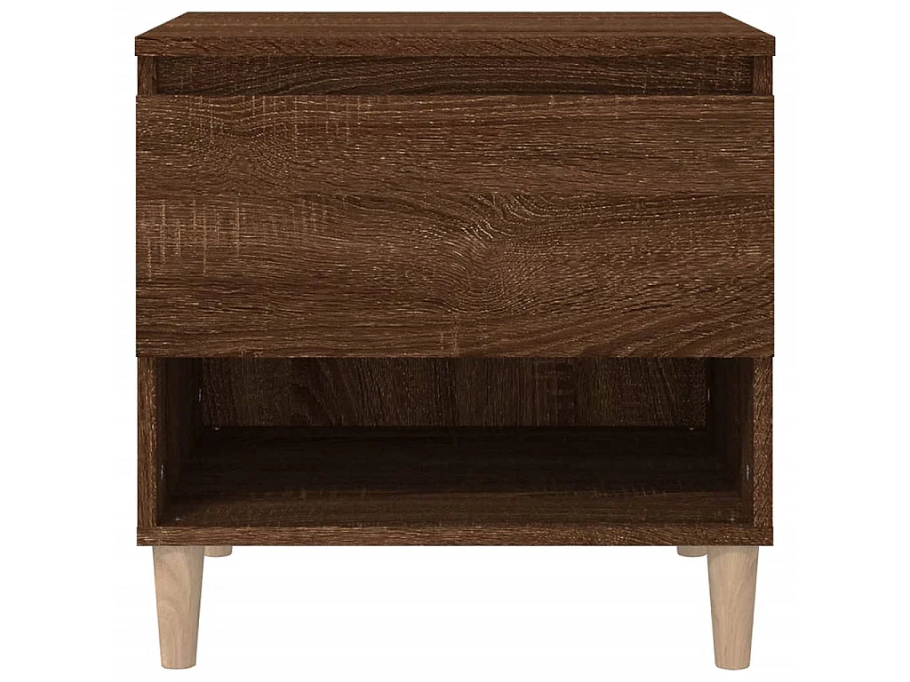 Nachttisch Nachtschrank Braun Eichen-Optik 50x46x50 cm Holzwerkstoff -RN24649