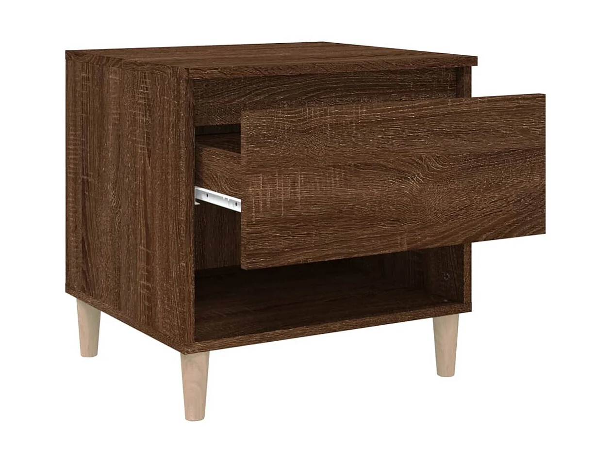 Nachttisch Nachtschrank Braun Eichen-Optik 50x46x50 cm Holzwerkstoff -RN24649