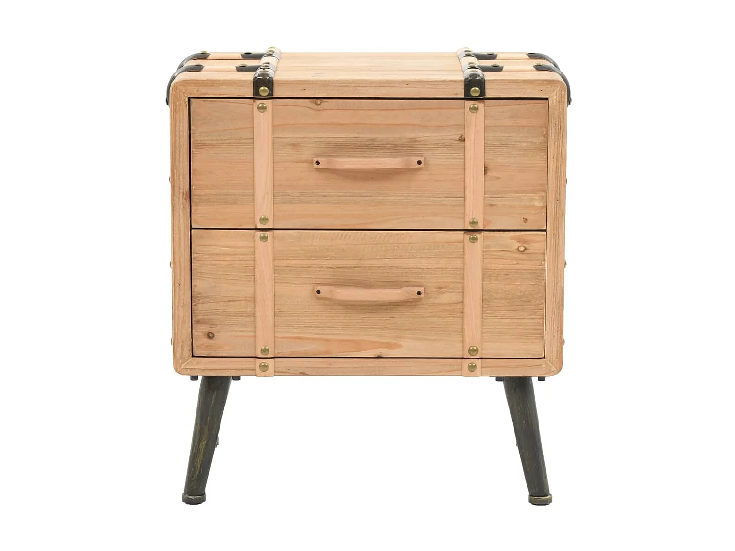 Nachttisch Nachtschrank Massiv Tannenholz 50 x 35 x 57 cm -RN69712