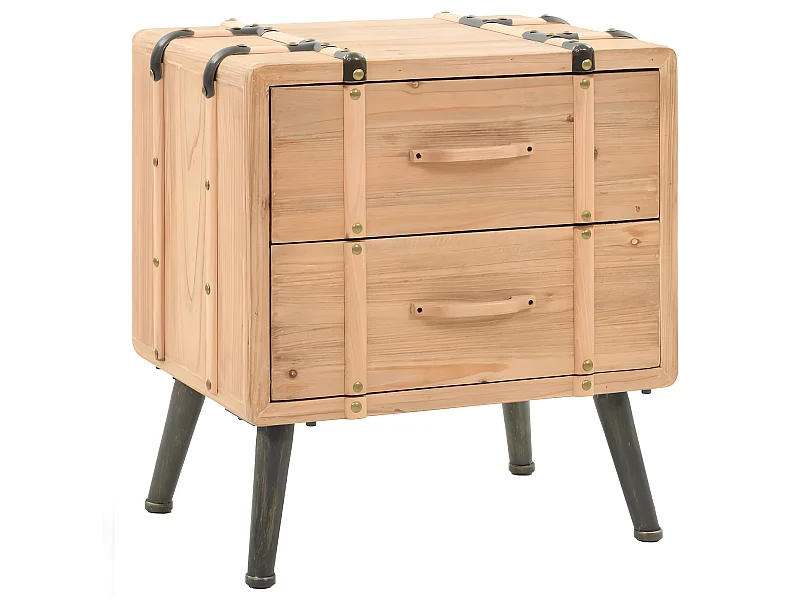 Nachttisch Nachtschrank Massiv Tannenholz 50 x 35 x 57 cm -RN69712