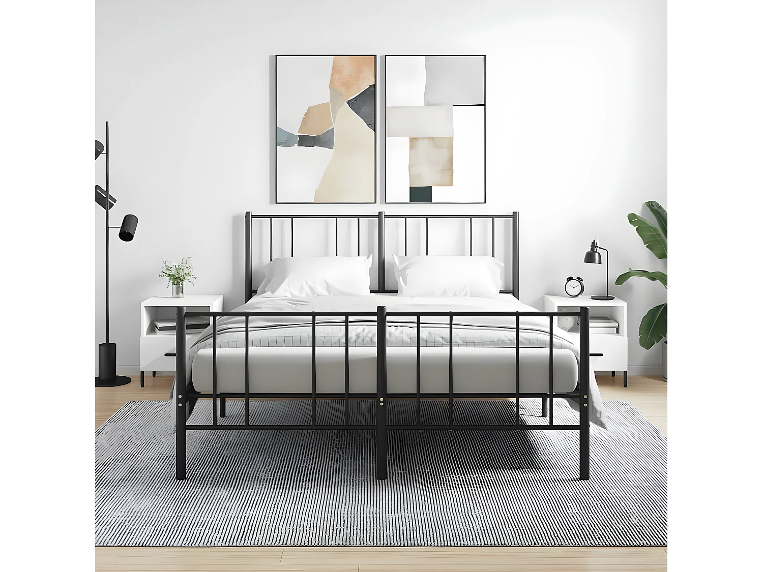 2er-Set Nachttische Nachtschrank Weiß 40x35x47,5 cm Holzwerkstoff -RN88345