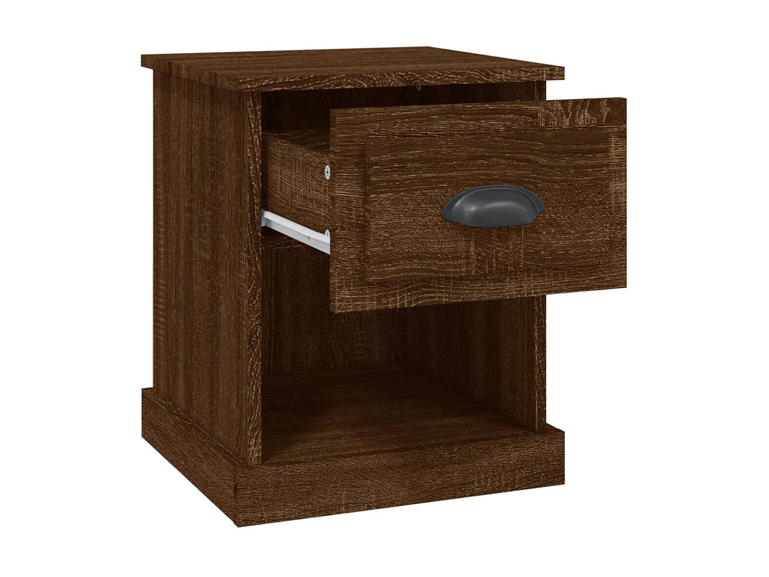 Nachttisch Nachtschrank Braun Eichen-Optik 39x39x47,5 cm Holzwerkstoff -RN40586