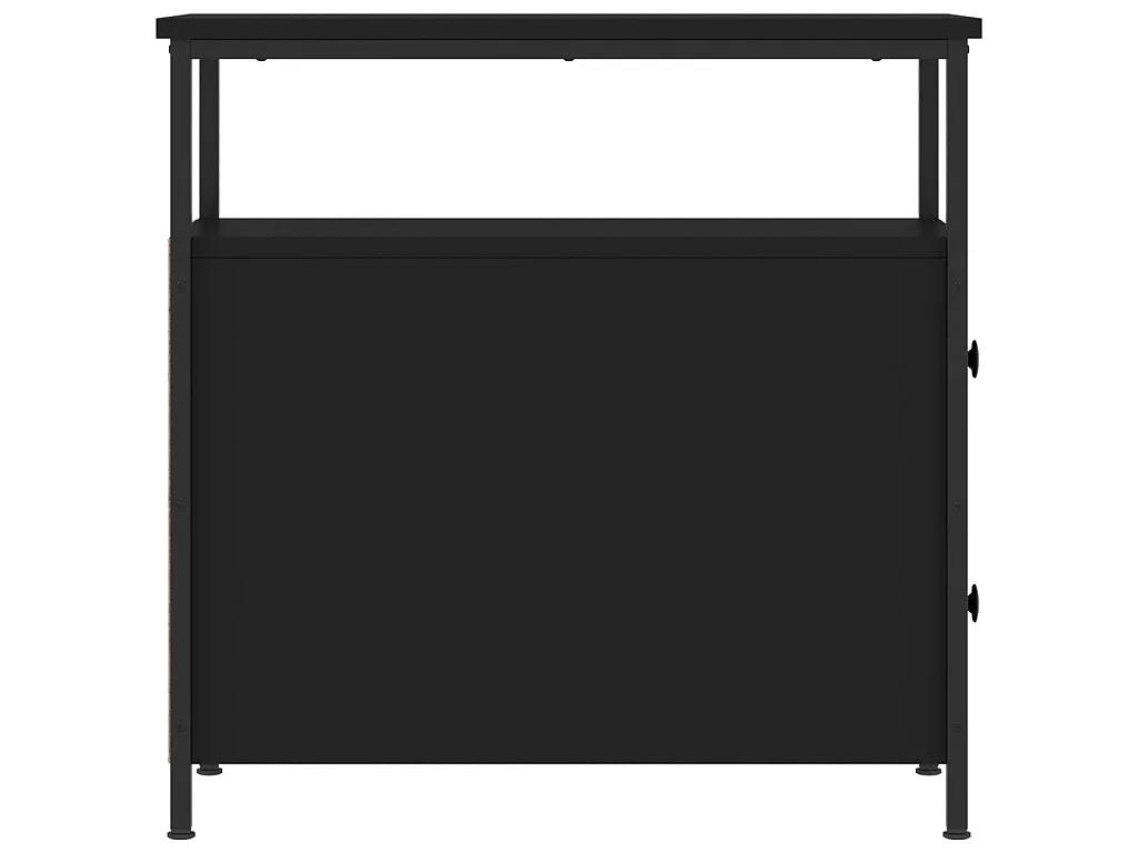 Nachttisch Nachtschrank Schwarz 30x60x60 cm Holzwerkstoff -RN20315