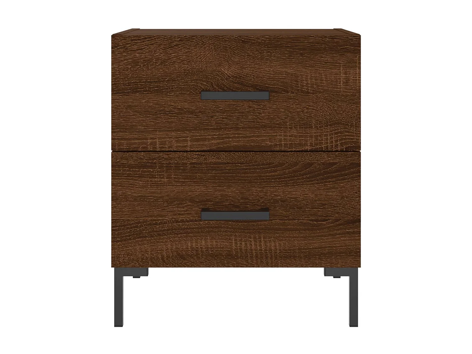 2er-Set Nachttische Nachtschrank Braun Eichen-Optik 40x35x47,5cm Holzwerkstoff -RN10014