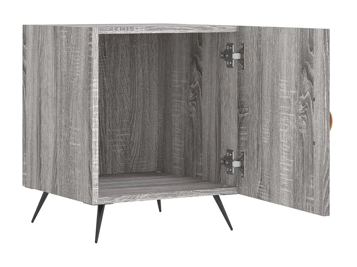 2er-Set Nachttische Nachtschrank Grau Sonoma 40x40x50 cm Holzwerkstoff -RN11184