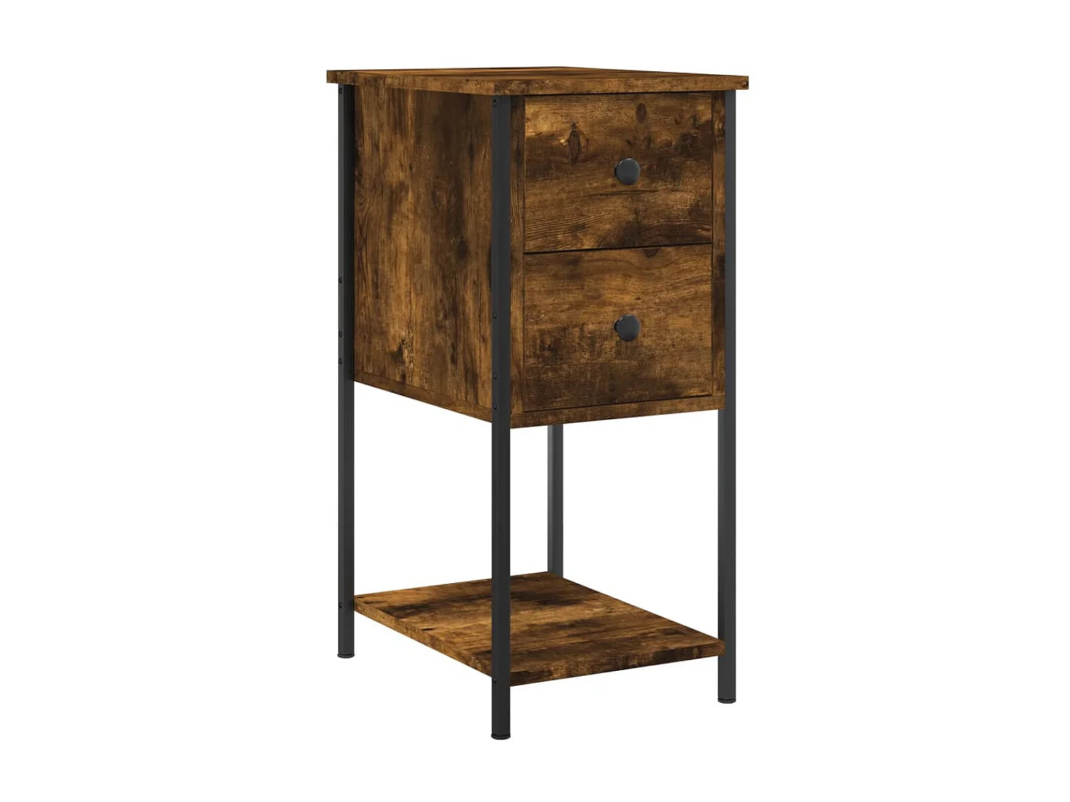 2er-Set Nachttische Nachtschrank Räuchereiche 32x42x70 cm Holzwerkstoff -RN59022