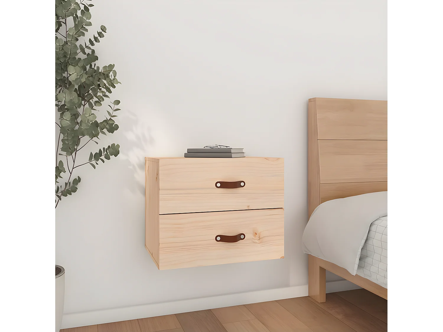Wand-Nachttisch Nachtschrank 50x36x40 cm -RN38479