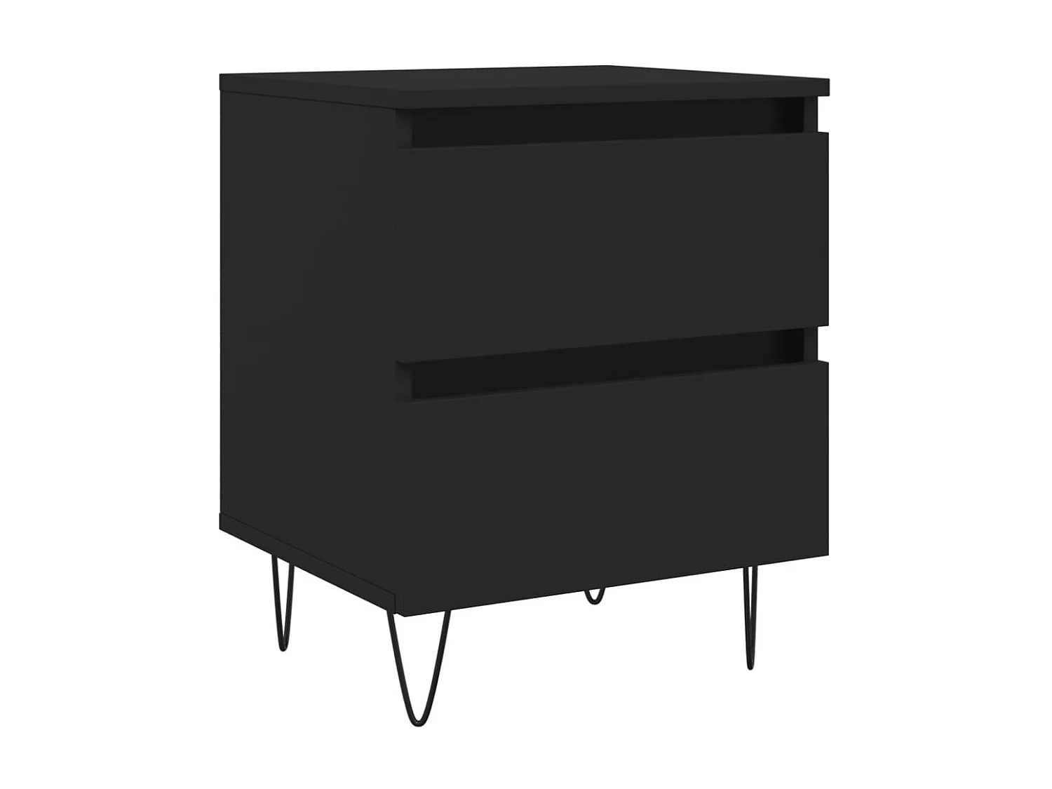 Nachttisch Nachtschrank Schwarz 40x35x50 cm Holzwerkstoff -RN36675