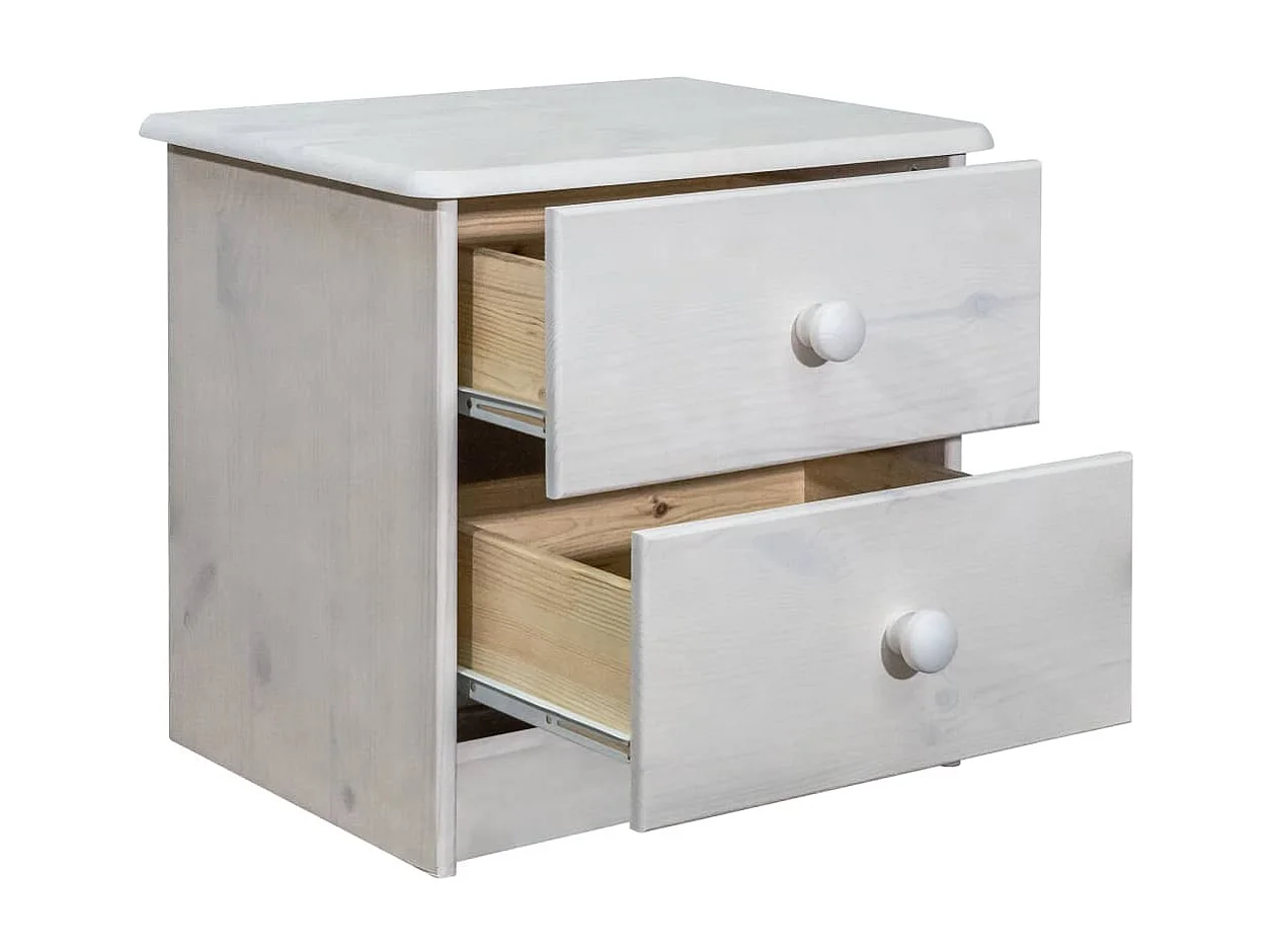 Nachttisch Nachtschrank 43x34x40 cm Massivholz Kiefer -RN61407