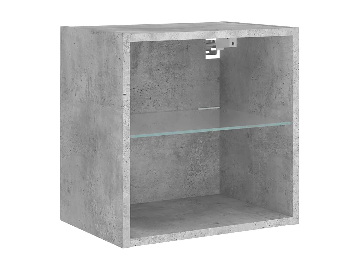 Wand-Nachttisch Nachtschrank mit LED-Leuchten Betongrau -RN86729