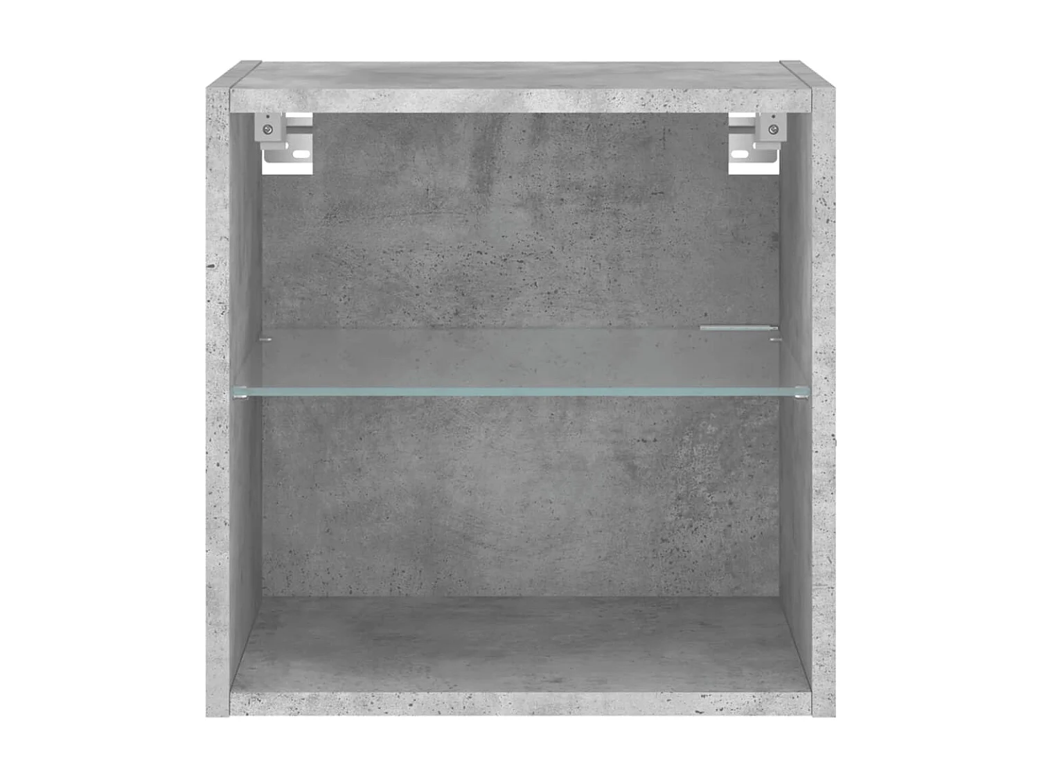 Wand-Nachttisch Nachtschrank mit LED-Leuchten Betongrau -RN86729