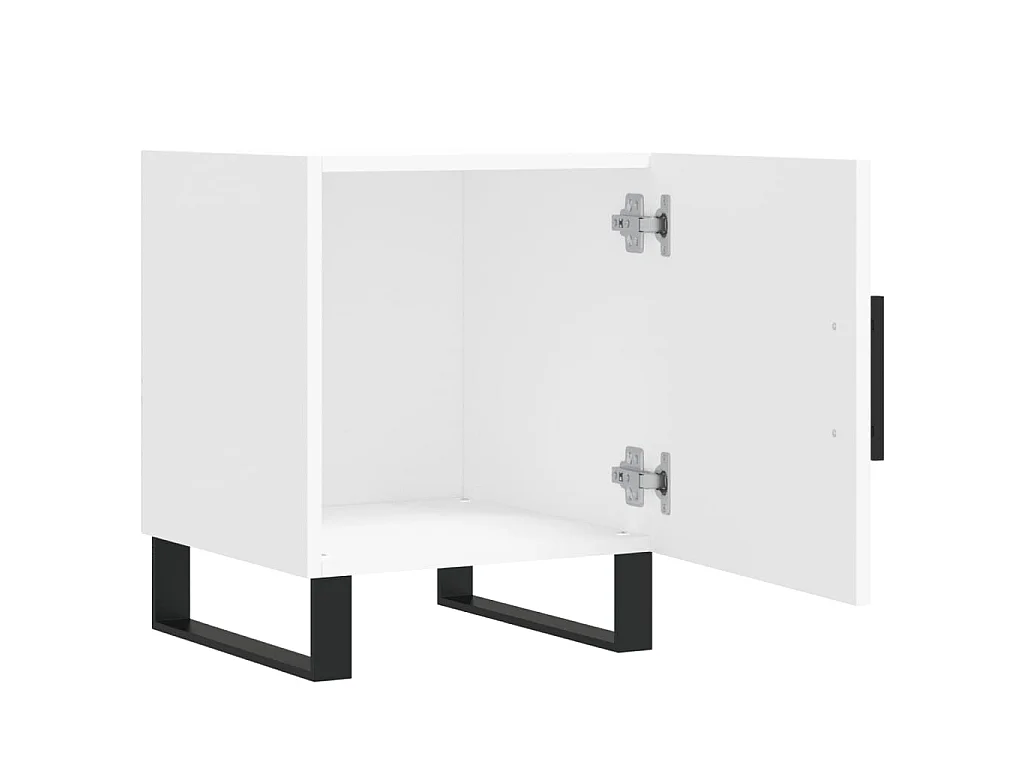 2er-Set Nachttische Nachtschrank Weiß 40x40x50 cm Holzwerkstoff -RN32094