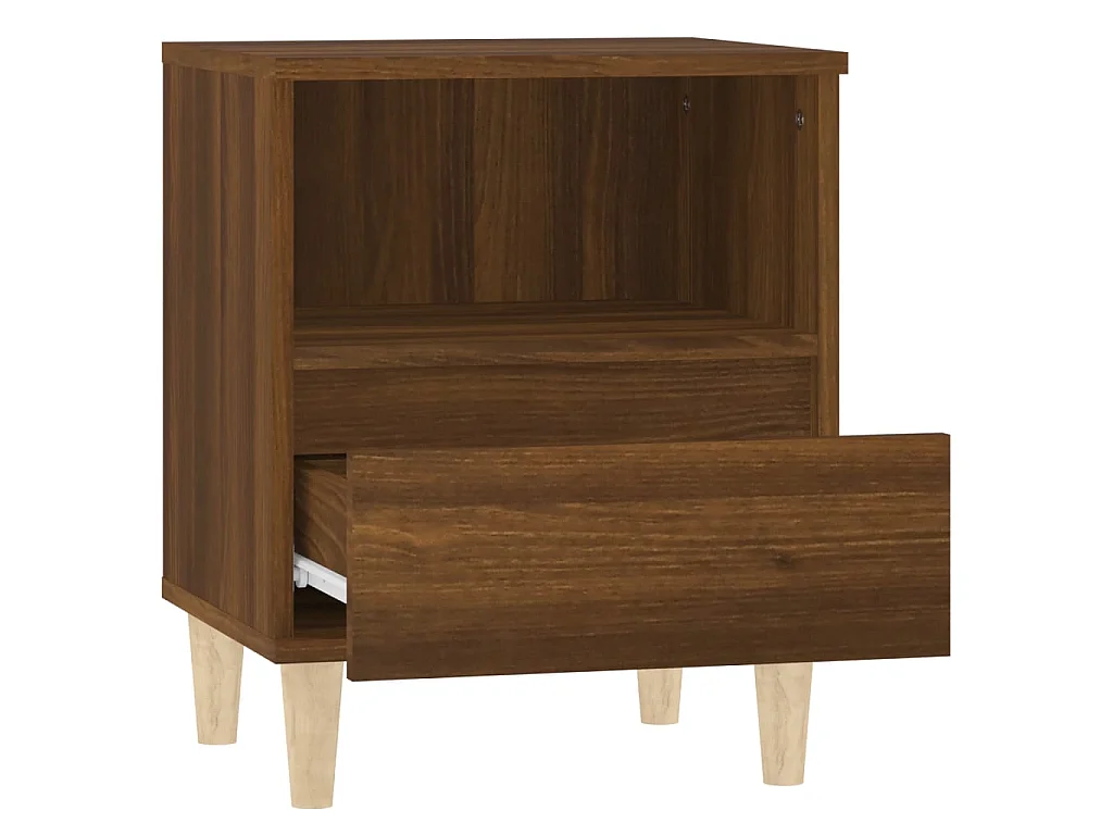 Nachttisch Nachtschrank Braun Eichen-Optik 40x35x50 cm -RN96657