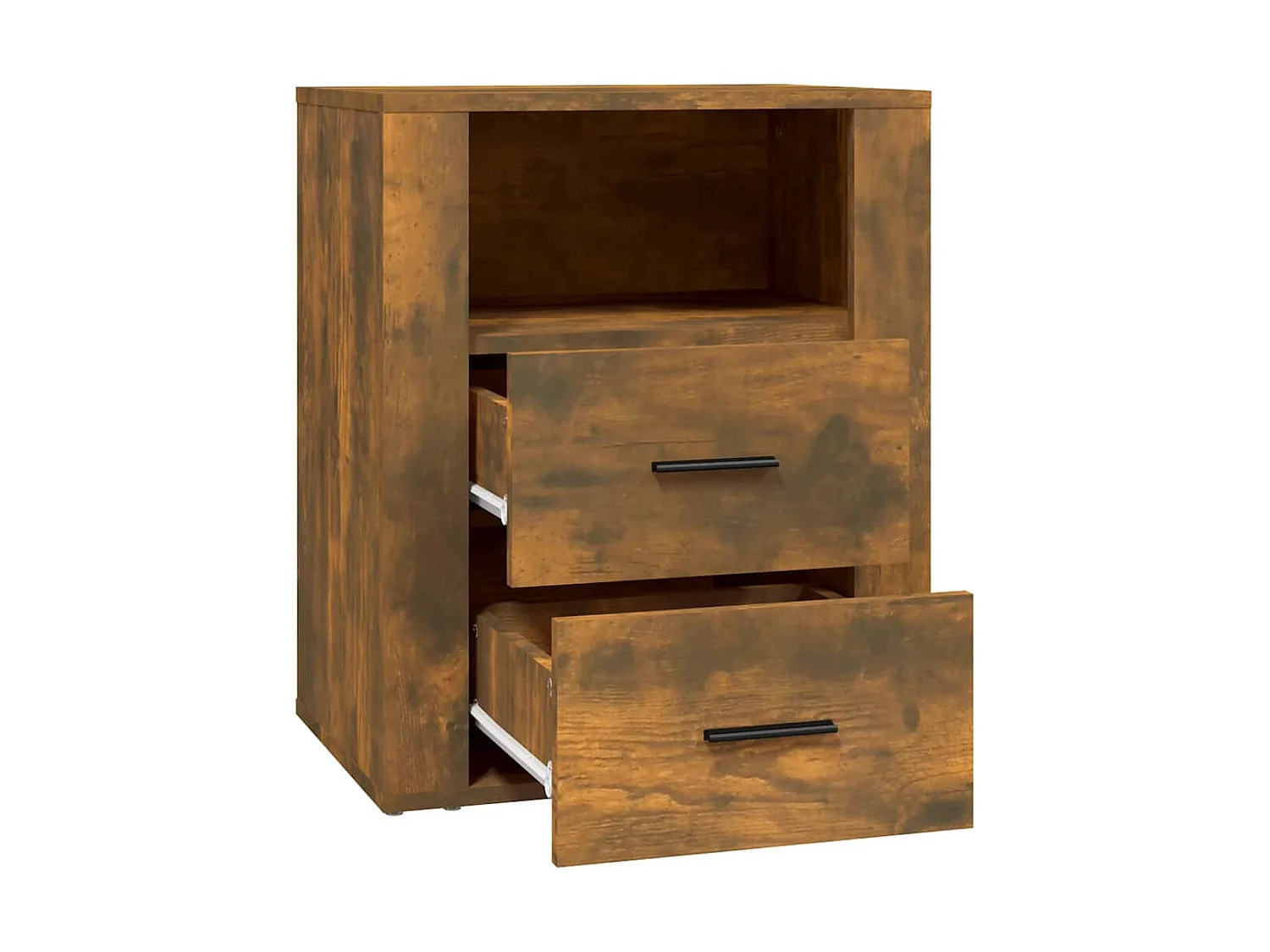 Nachttisch Nachtschrank Räuchereiche 50x36x60 cm Holzwerkstoff -RN58352