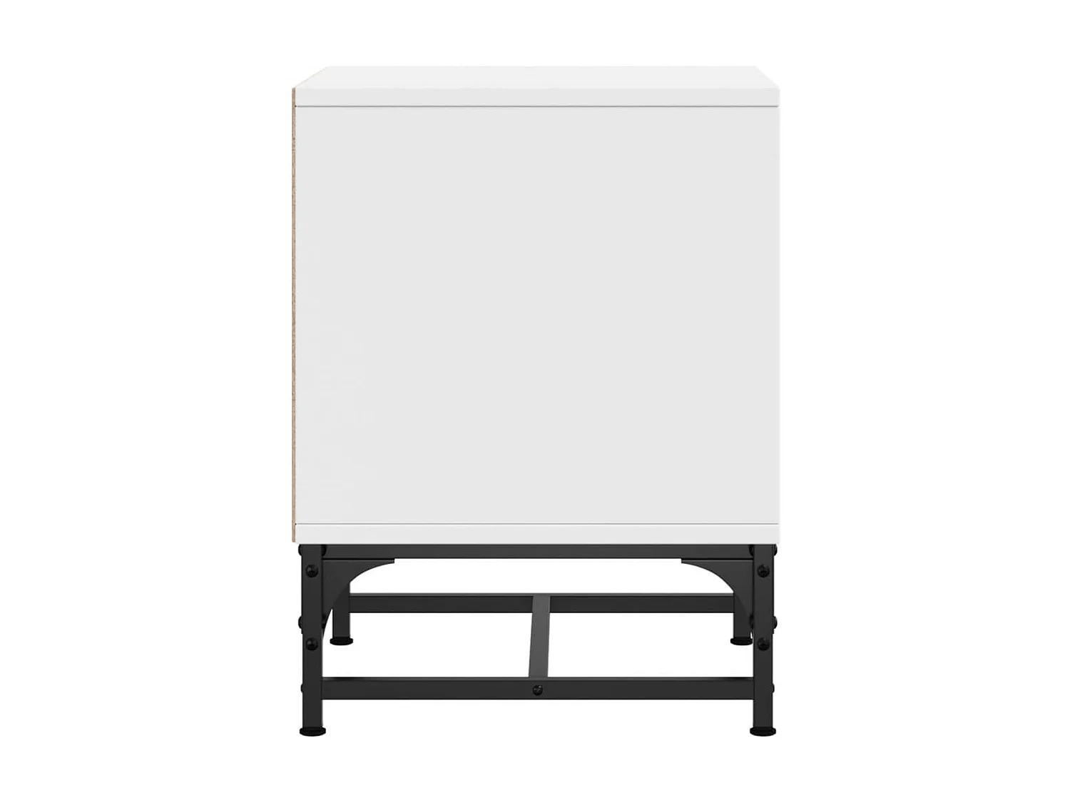 Nachttisch Nachtschrank mit Glastür Weiß 35x37x50 cm -RN46134