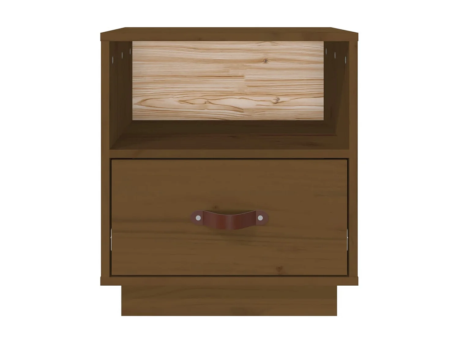 2er-Set Nachttische Nachtschrank Honigbraun 40x34x45 cm Massivholz Kiefer -RN56682