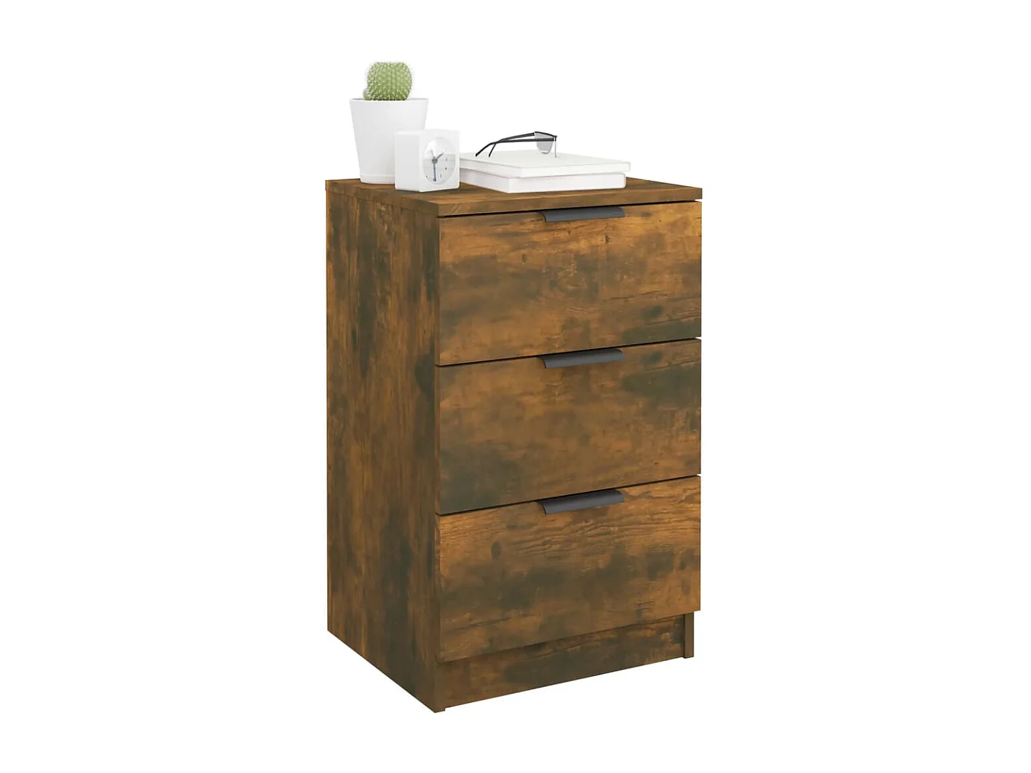 Nachttisch Nachtschrank Räuchereiche 40x36x65 cm -RN73863