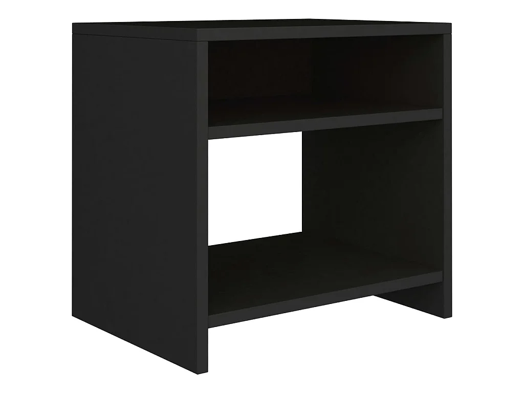 Nachttisch Nachtschrank Schwarz 40x30x40 cm Holzwerkstoff -RN37413