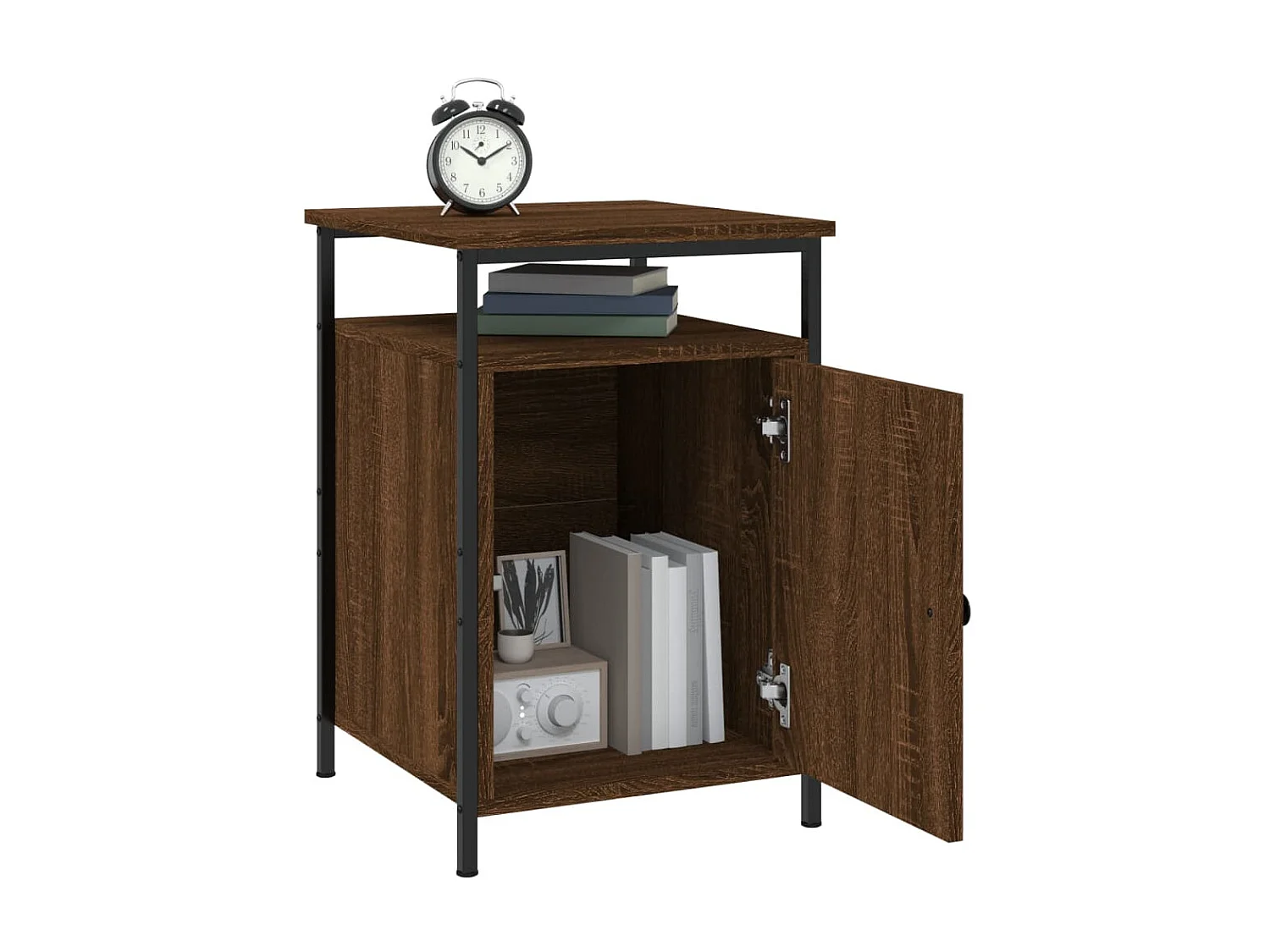 2er-Set Nachttische Nachtschrank Braun Eichen-Optik 40x42x60 cm Holzwerkstoff -RN36904