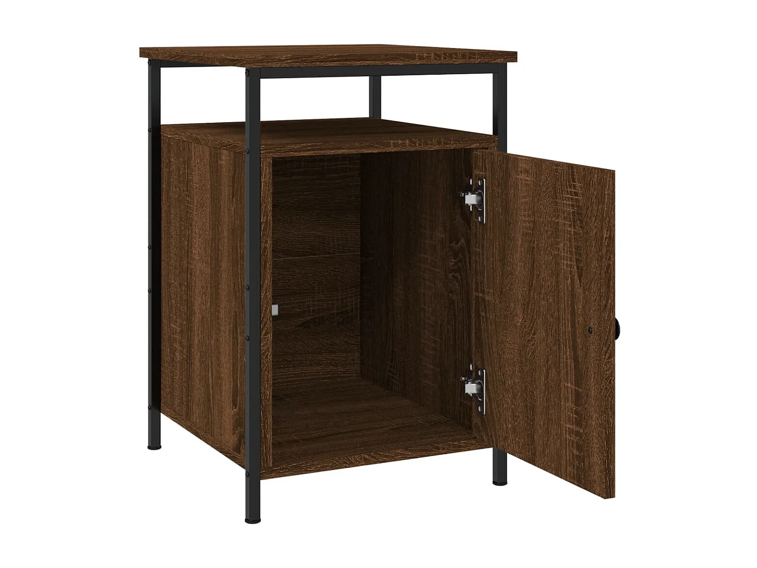 2er-Set Nachttische Nachtschrank Braun Eichen-Optik 40x42x60 cm Holzwerkstoff -RN36904