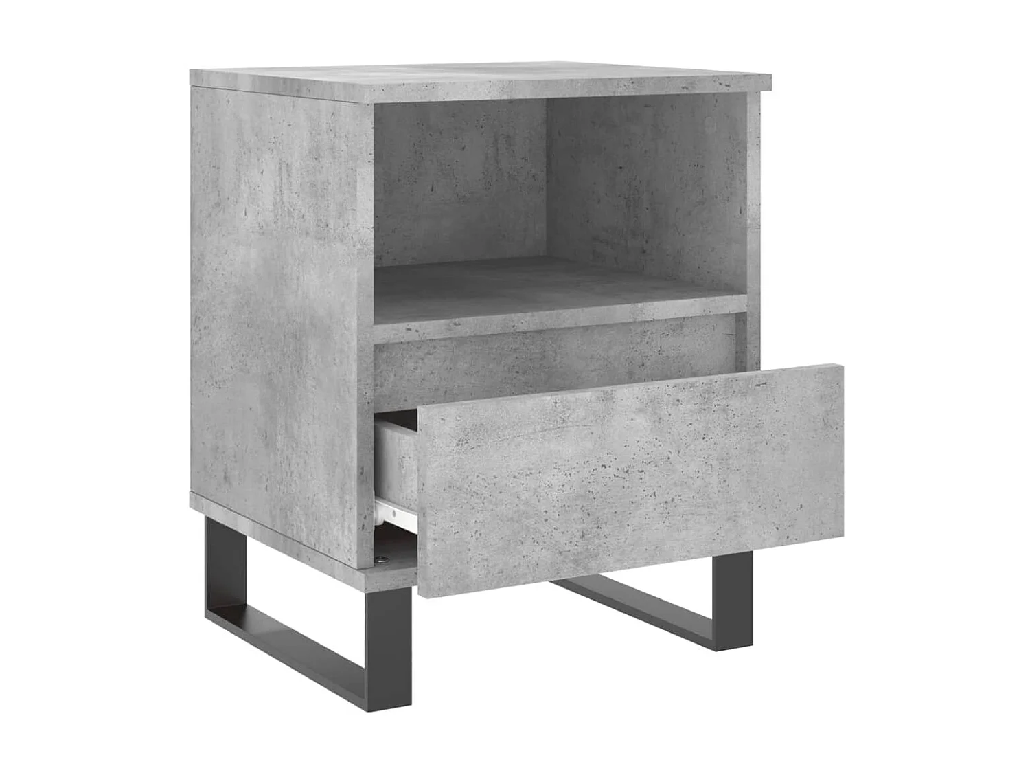 Nachttisch Betongrau Nachtschrank 40x35x50 cm Holzwerkstoff -RN94011