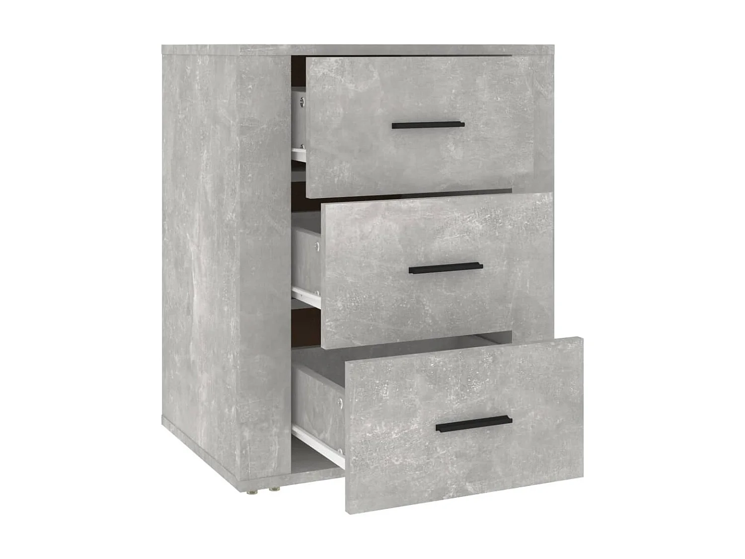 Nachttisch Betongrau Nachtschrank 50x36x60 cm Holzwerkstoff -RN38681