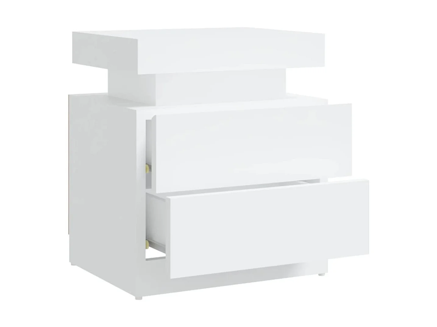 Nachttisch Nachtschrank Weiß 45x35x52 cm Holzwerkstoff -RN56878