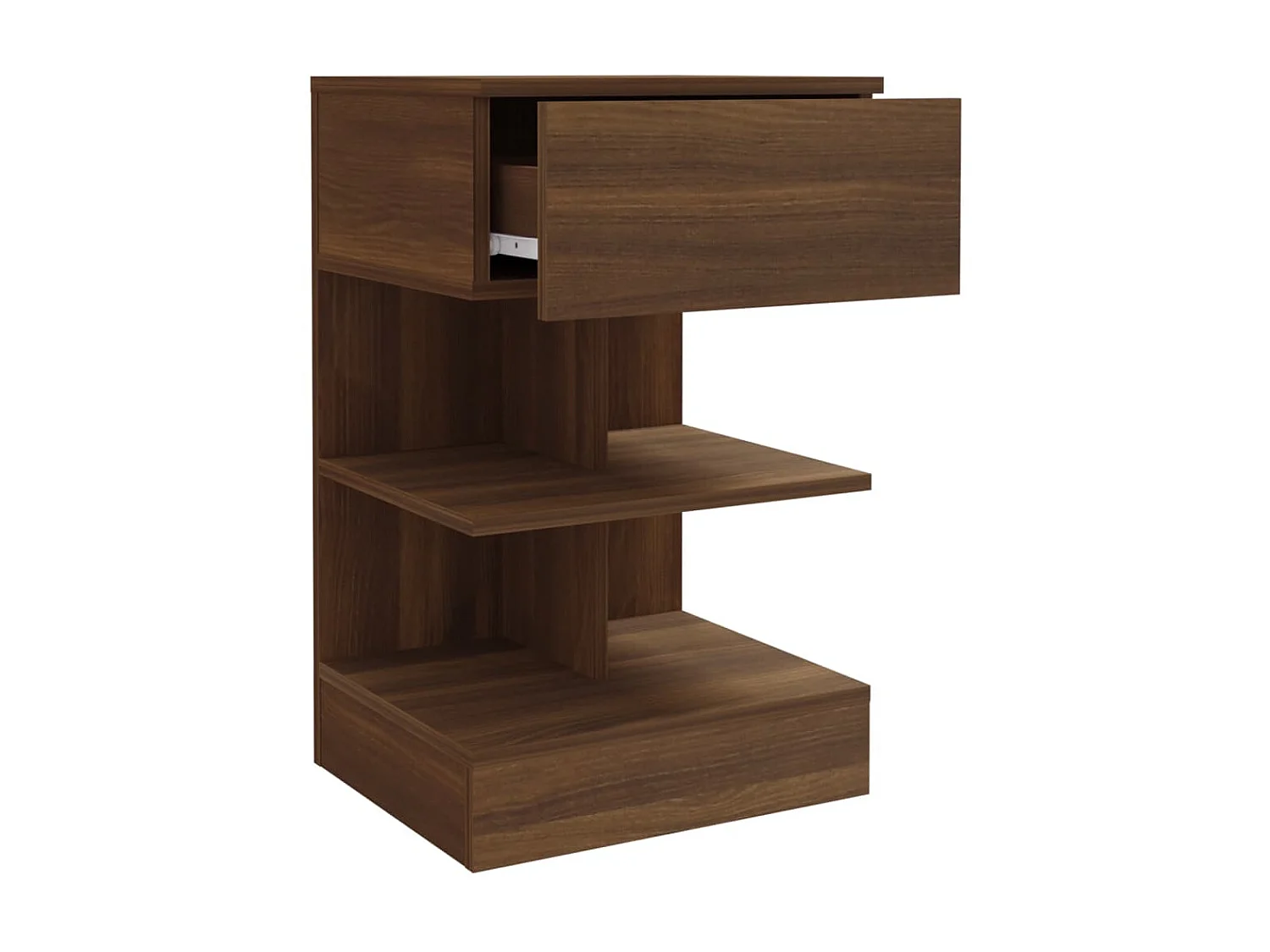 2er-Set Nachttische Nachtschrank Braun Eiche 40x35x65 cm Holzwerkstoff -RN13031