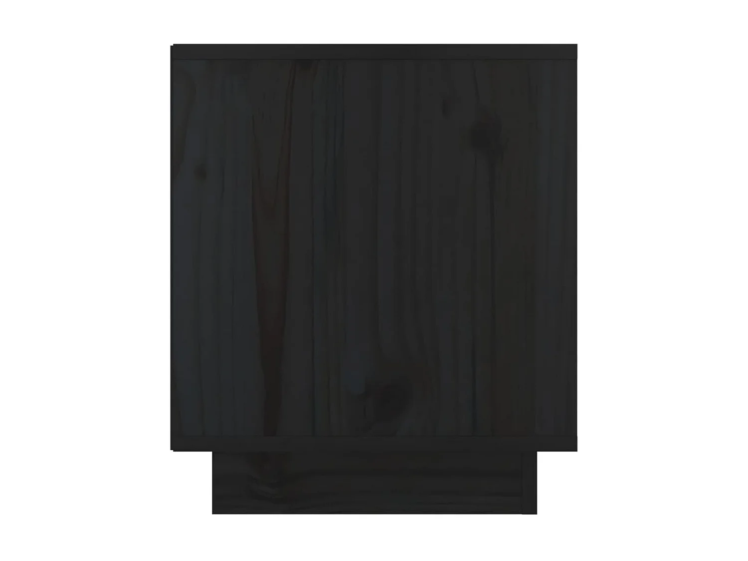 2er-Set Nachttische Nachtschrank Schwarz 40x34x40 cm Massivholz Kiefer -RN85972