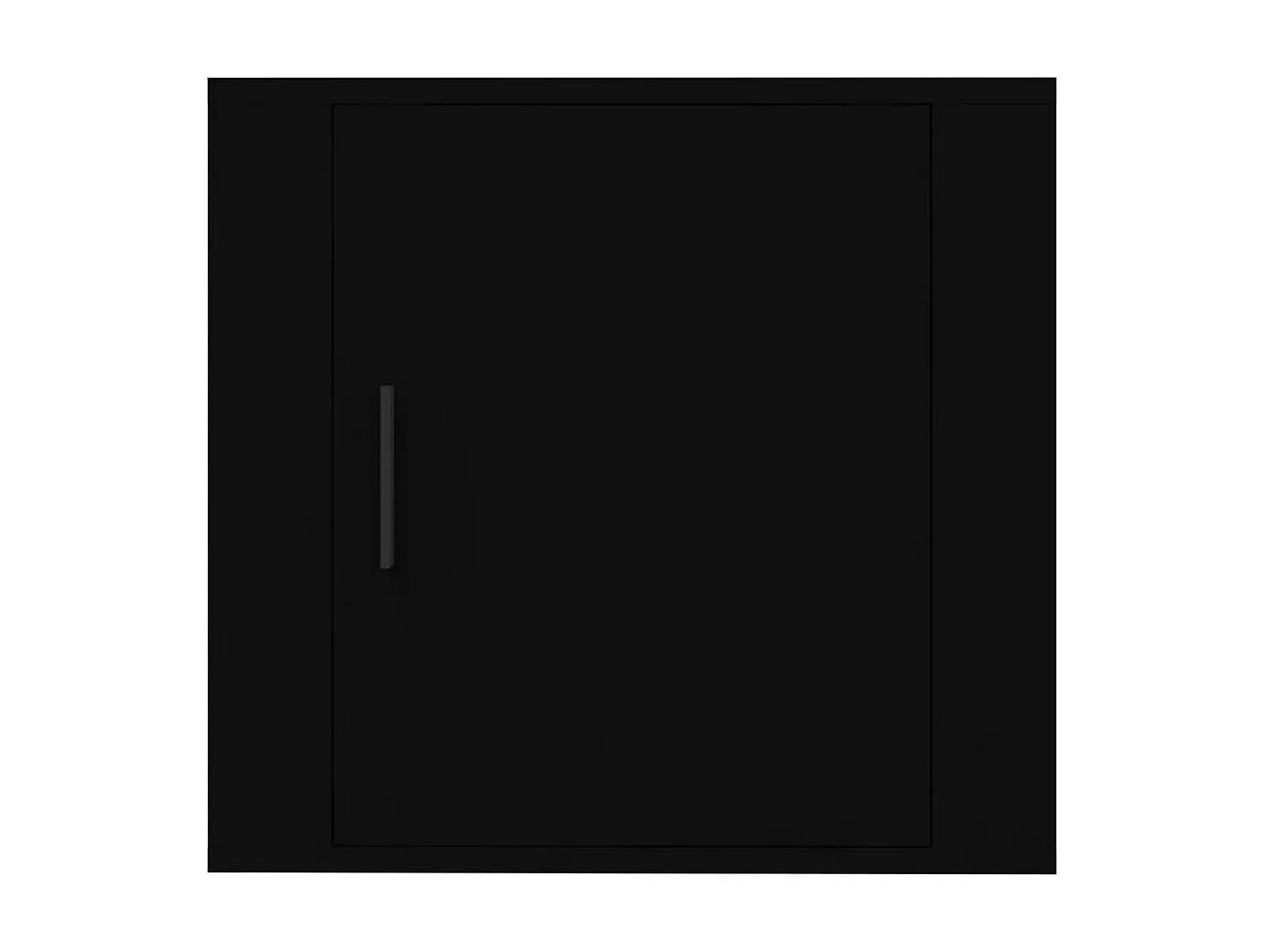 2er-Set Wand-Nachttische Nachtschrank Schwarz 50x30x47 cm -RN90262