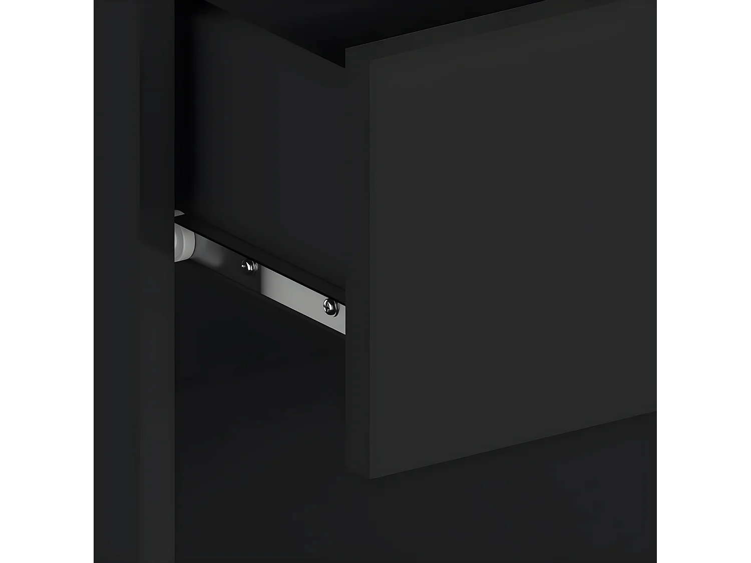 Wand-Nachttisch Nachtschrank Schwarz -RN21415