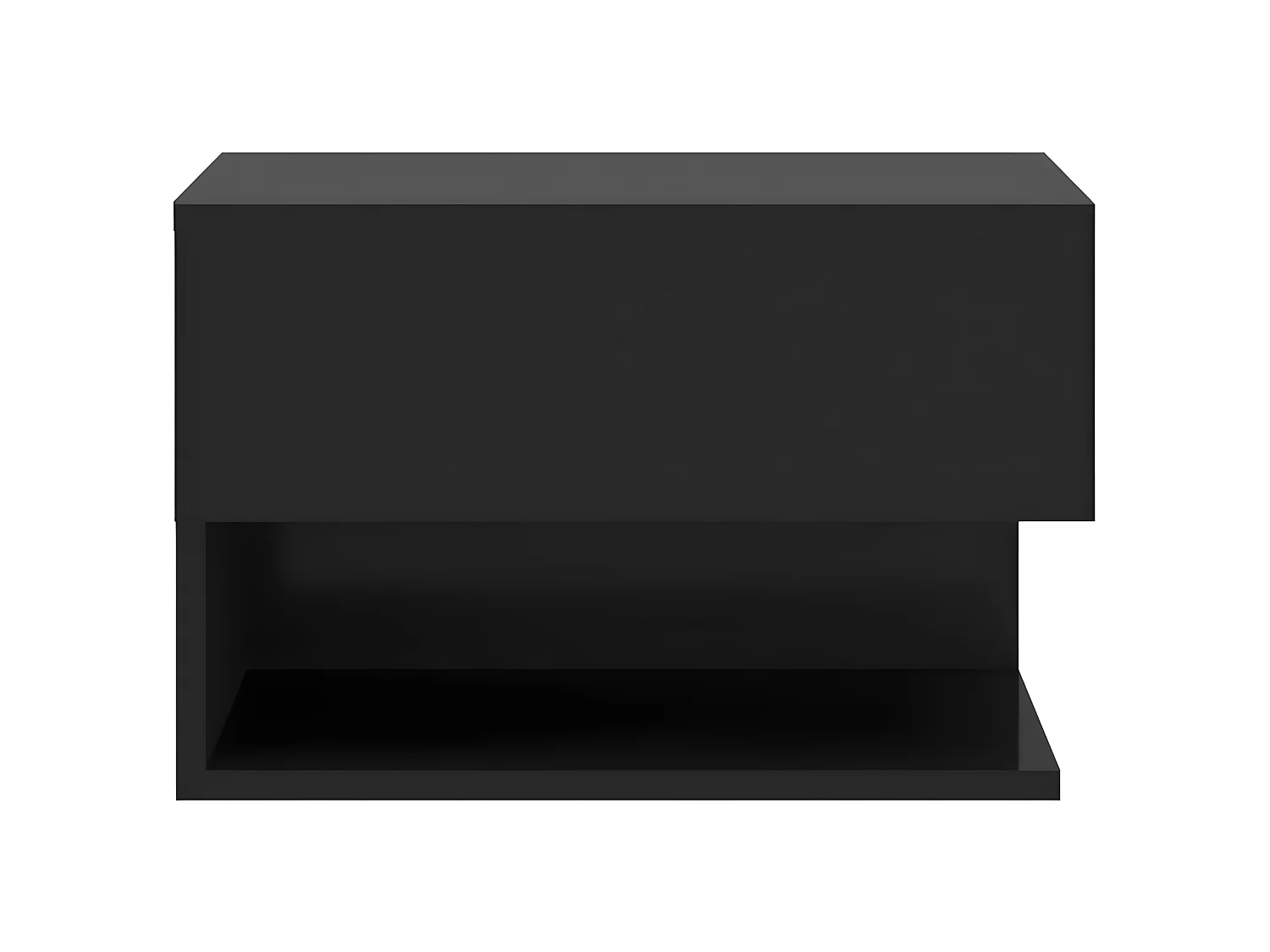 Wand-Nachttisch Nachtschrank Schwarz -RN21415