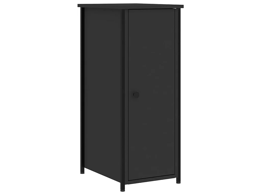 2er-Set Nachttische Nachtschrank Schwarz 32x42x80 cm Holzwerkstoff -RN56407