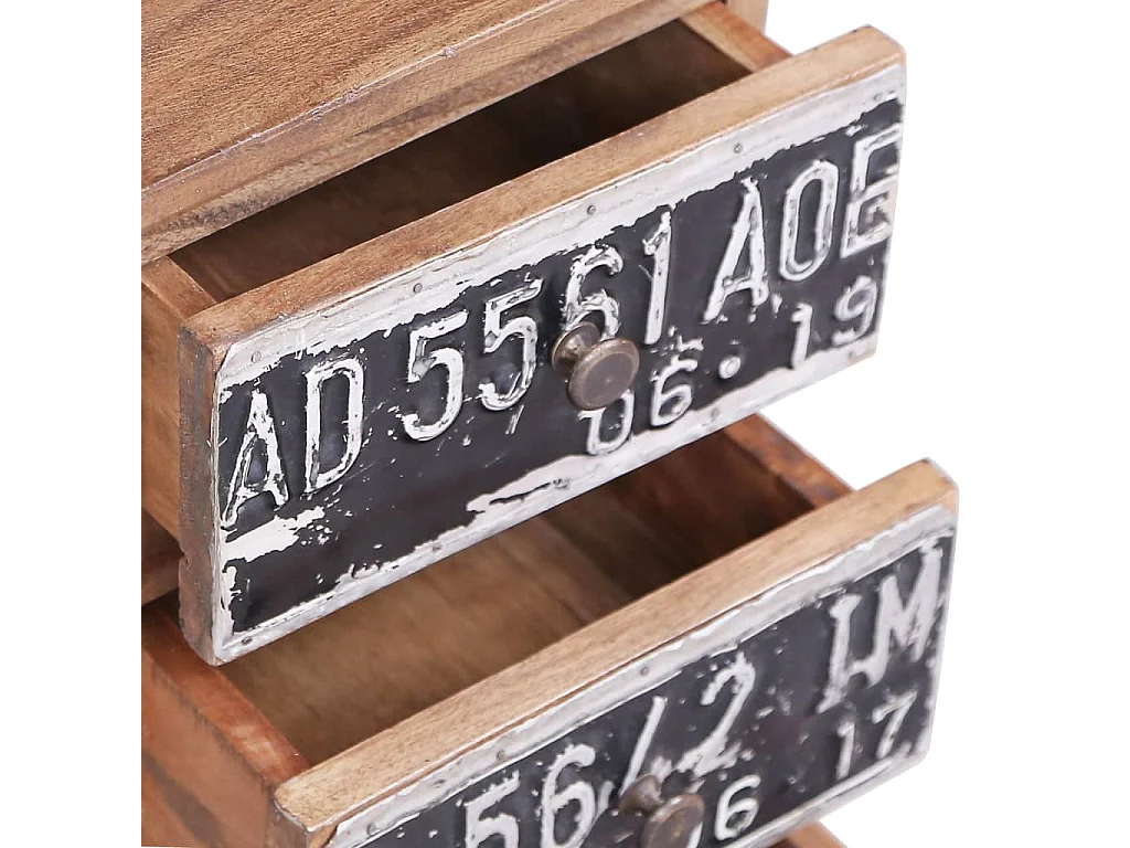 Nachttisch Nachtschrank 30x30x51 cm Altholz Massiv -RN55348